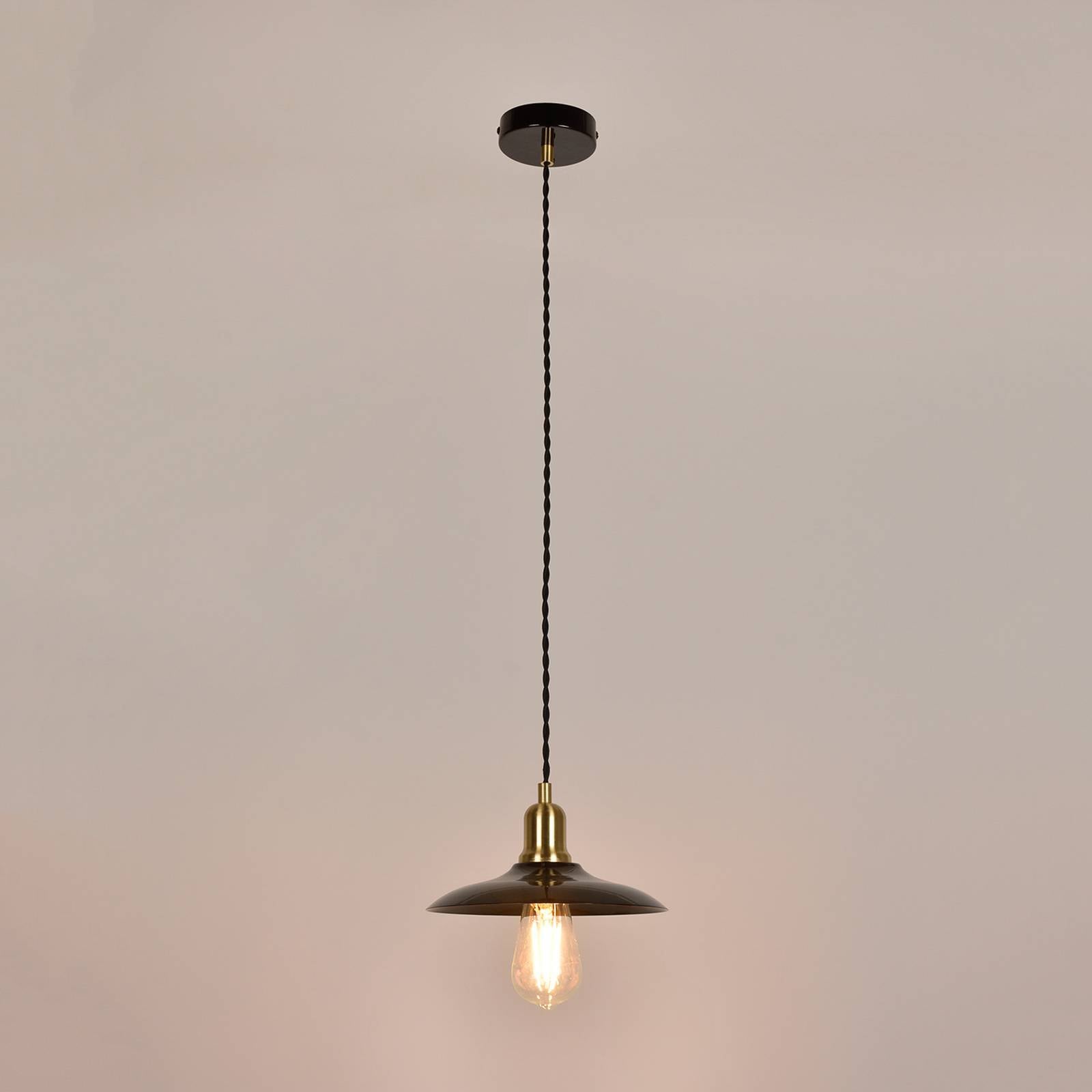 Żyrandol Paulette, czarna, Ø 22 cm, metal