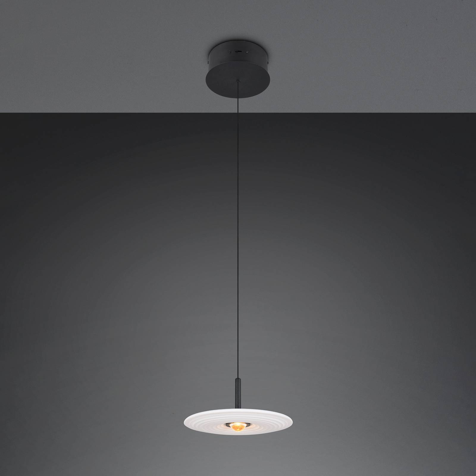 Trio Lighting LED hanglamp Sirena, wit, Ø 20 cm, glas, CCT
