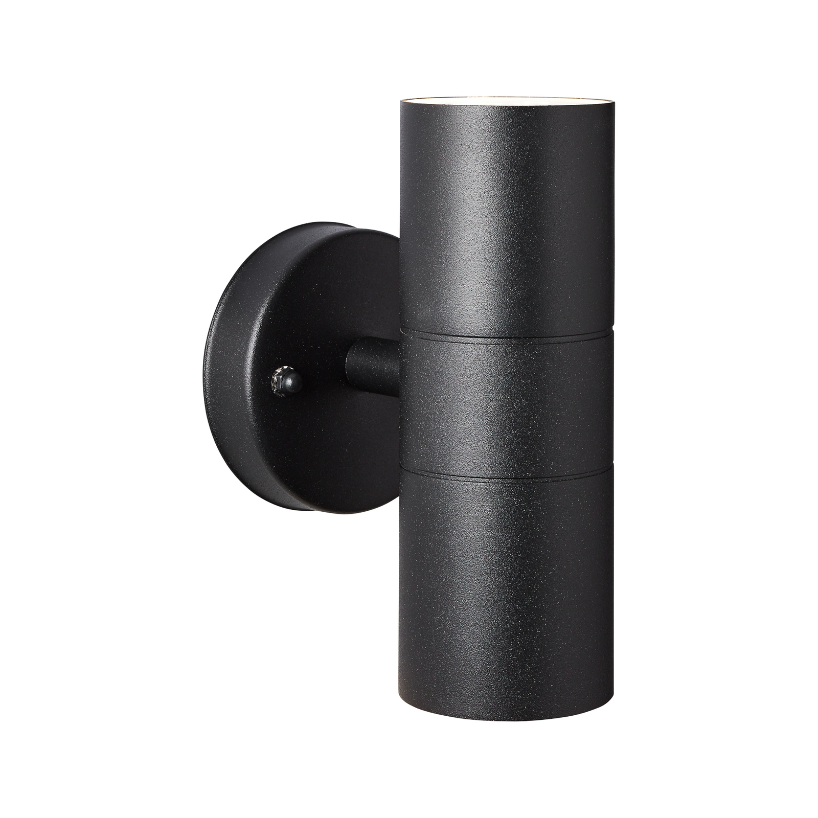 Outdoor wall light Jandy up/down, black, metal, glass, GU10