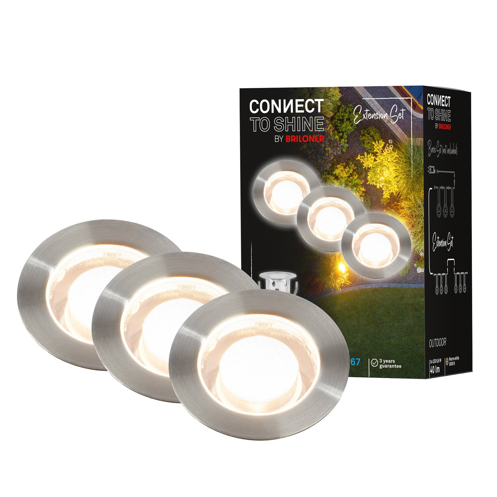 Spot encastré LED 3915032 IP67 12V 3x complément 4,5cm acier inoxydable