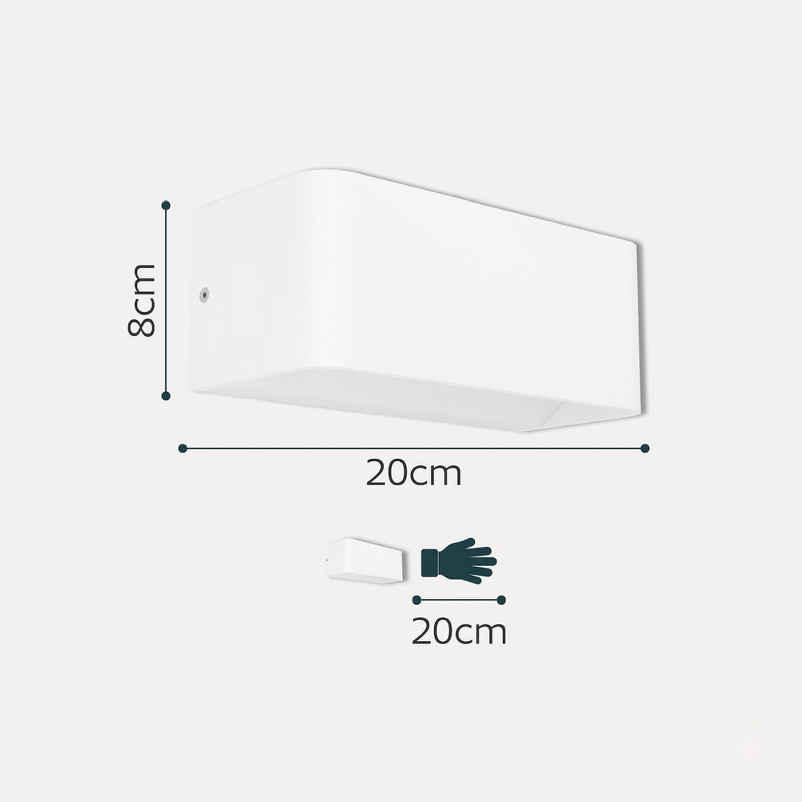 Candeeiro de parede exterior LED inteligente EGLO connect SANIA-Z, branca, IP55 Candeeiro de parede exterior LED inteligente EGLO connect SANIA-Z, branca, IP55