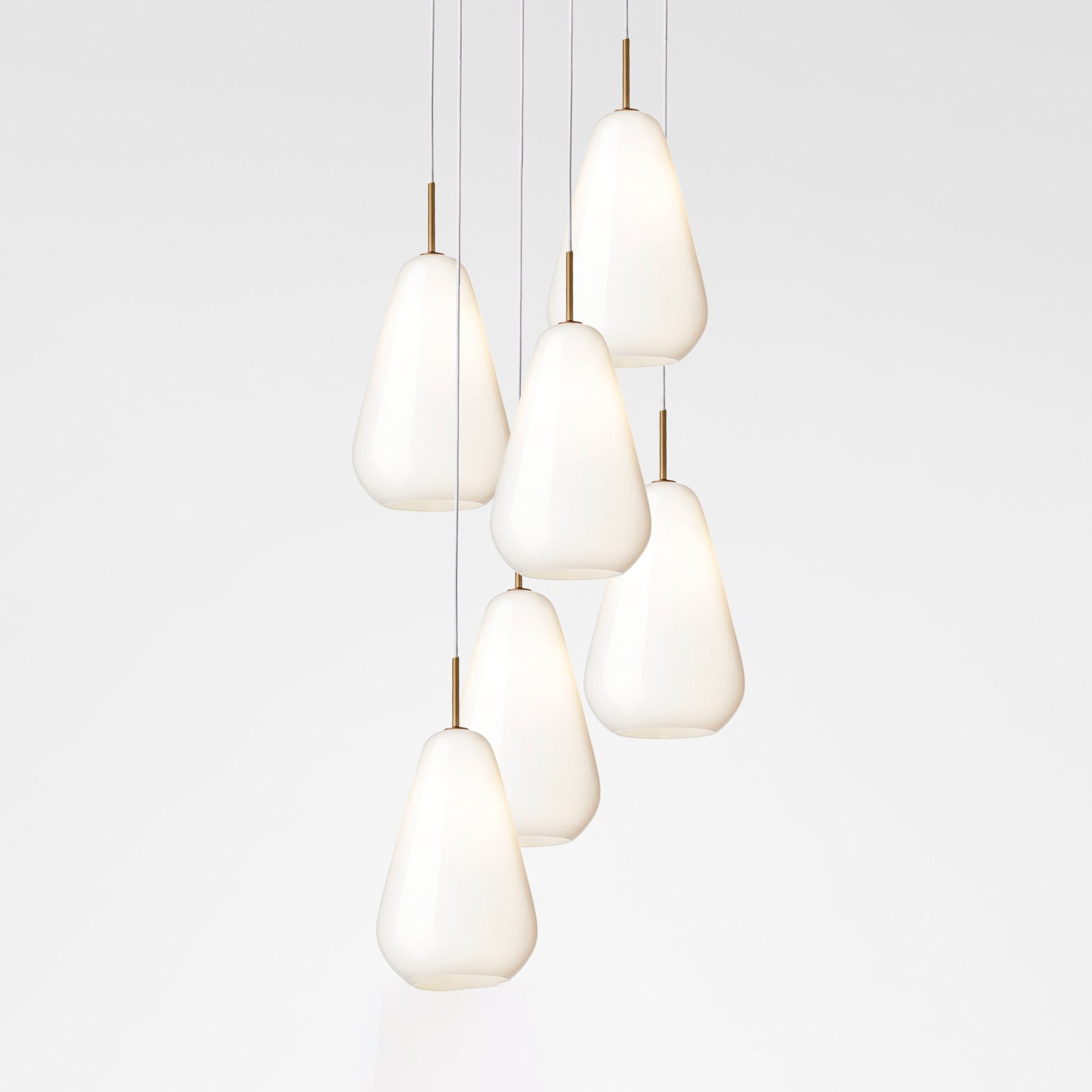 Nuura Anoli 6 pendant light, 6-bulb, made of glass