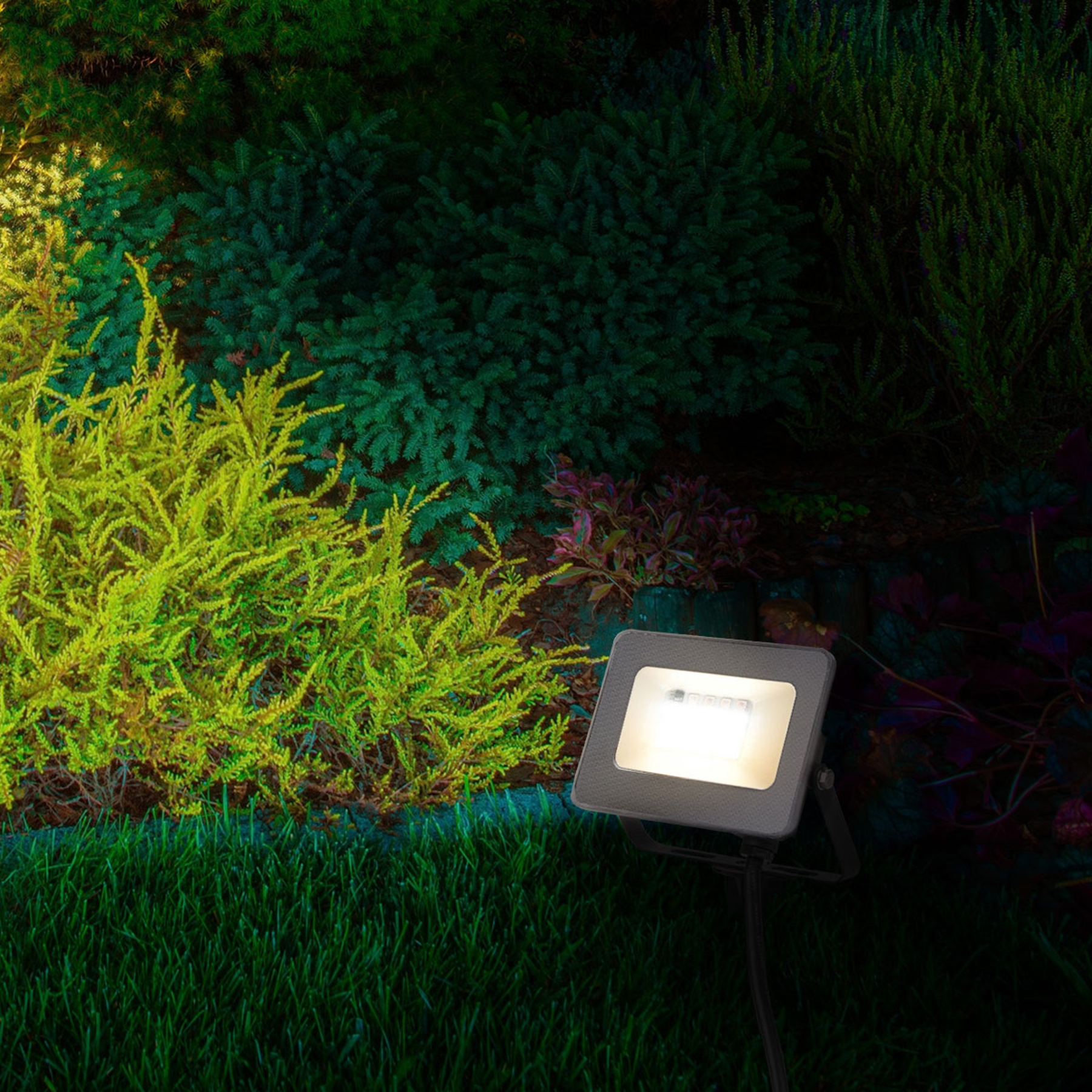 Näve 5257661 LED ground spike light, RGB colour change, metal, plastic, glass, 16 W, energy efficiency: A+, W: 13.5 cm, H: 9 cm