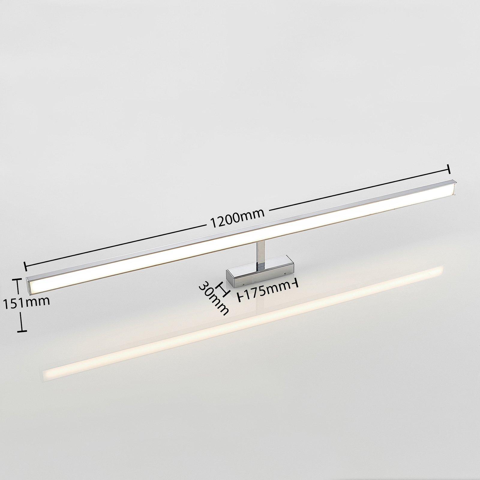 Lindby Jukka LED-Spiegelleuchte Badezimmer 120 cm