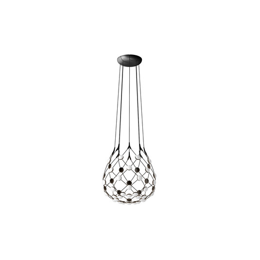Mesh Pendant Ø100xH90 Phase 1m Black - Luceplan