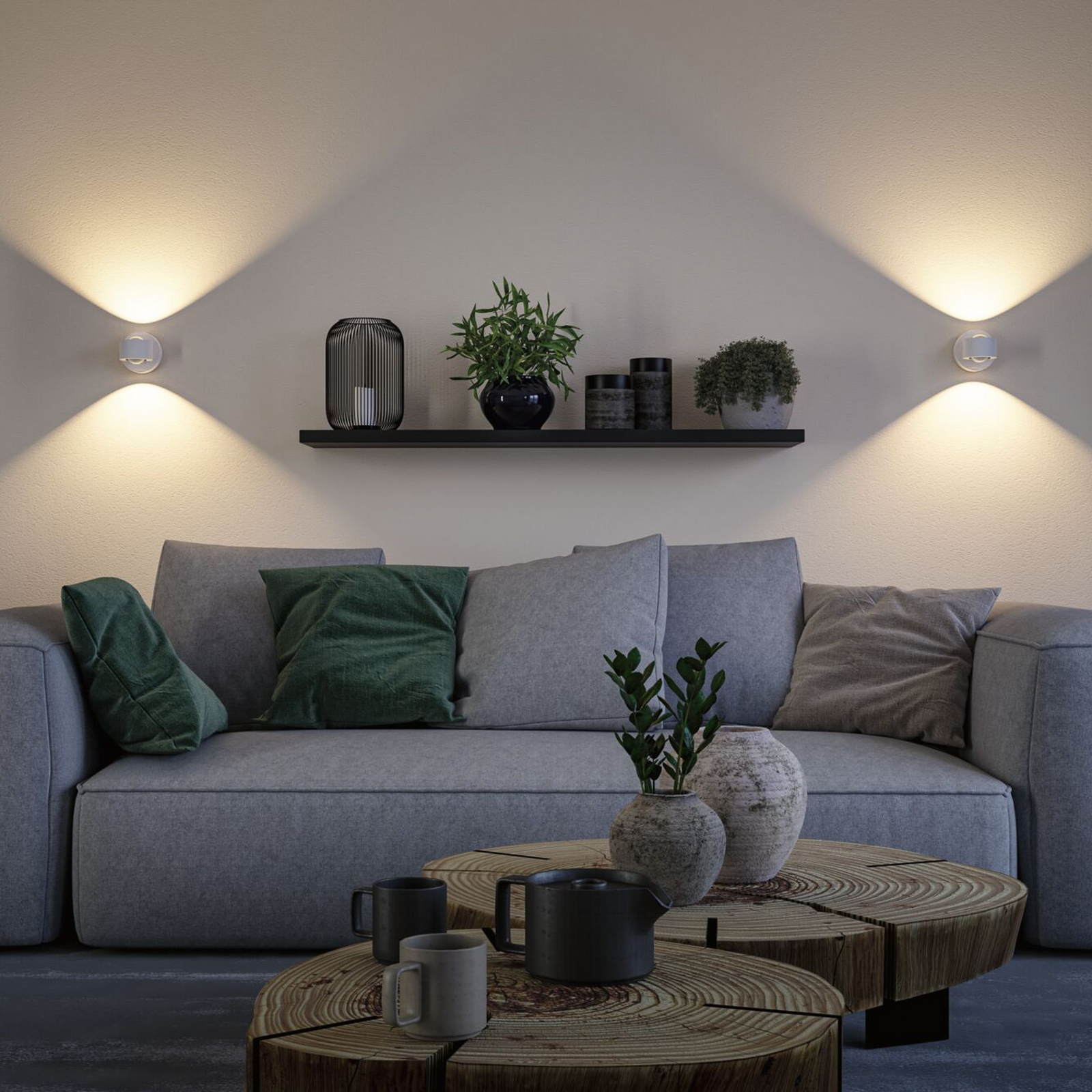 Paulmann Akku-Außenwandleuchte Zorik, weiß 10 cm IP44 Dimmer Paulmann Akku-Außenwandleuchte Zorik, weiß 10 cm IP44 Dimmer