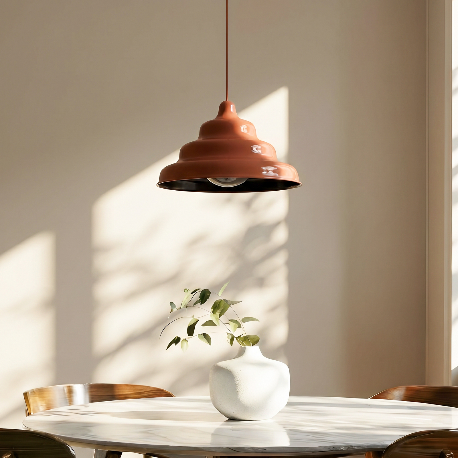 Hanglamp Fala, rood, Ø 23 cm, glas Hanglamp Fala, rood, Ø 23 cm, glas