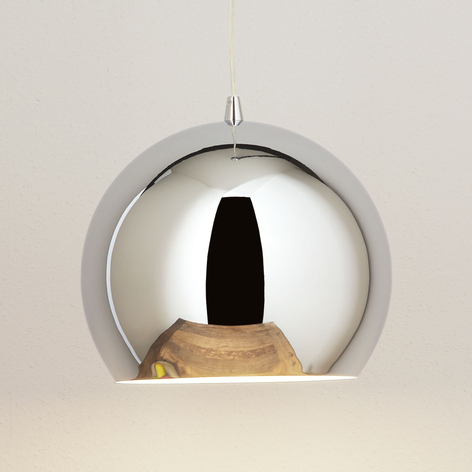 Lámpara colgante Bulle, cromo