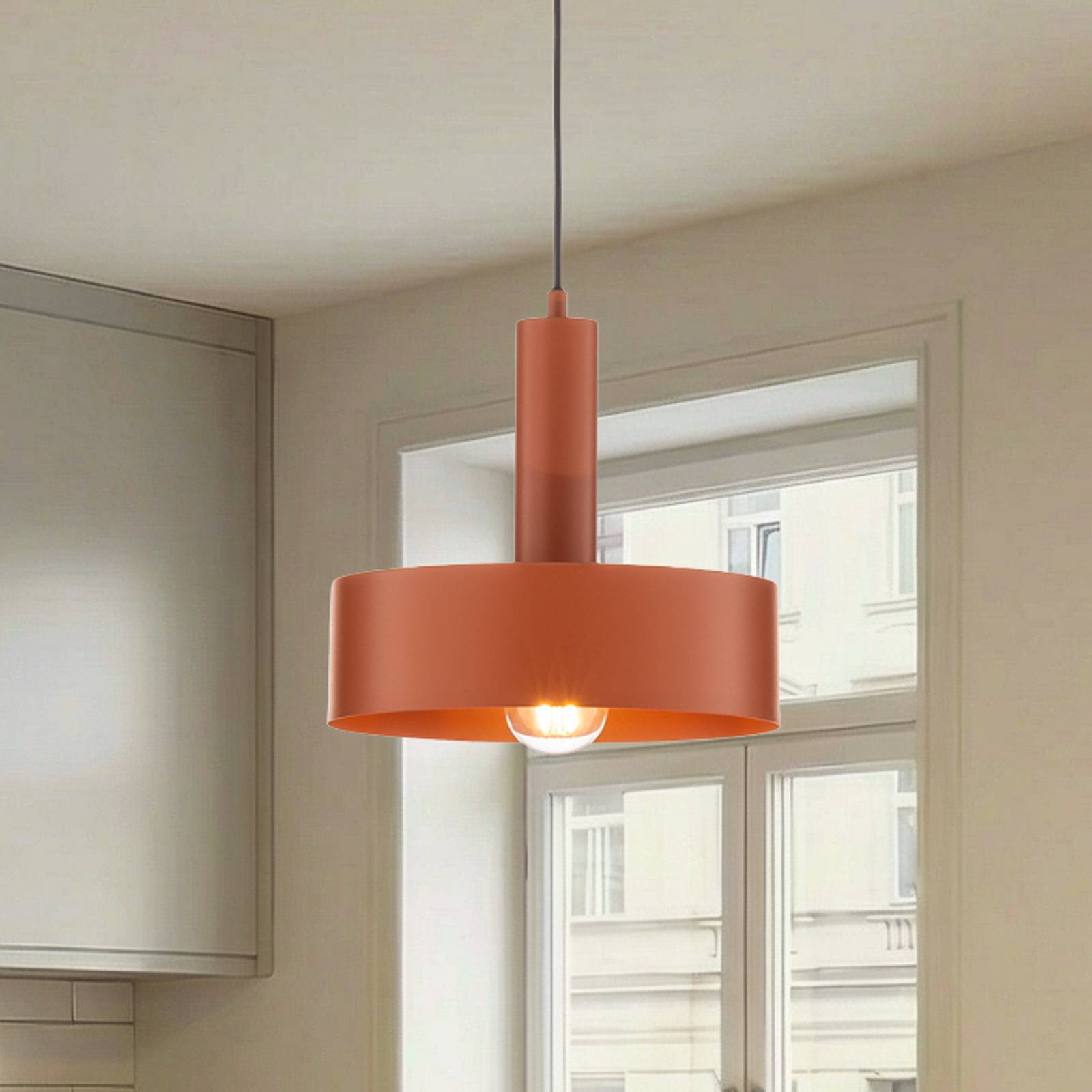 SIGMA Suspension Vitrum ronde, rouge, cylindrique, Ø 27 cm