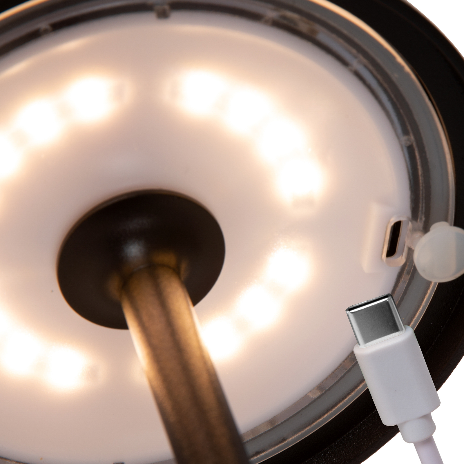 Utendørs LED-bordlampe Joy, batteri, dimbar, svart