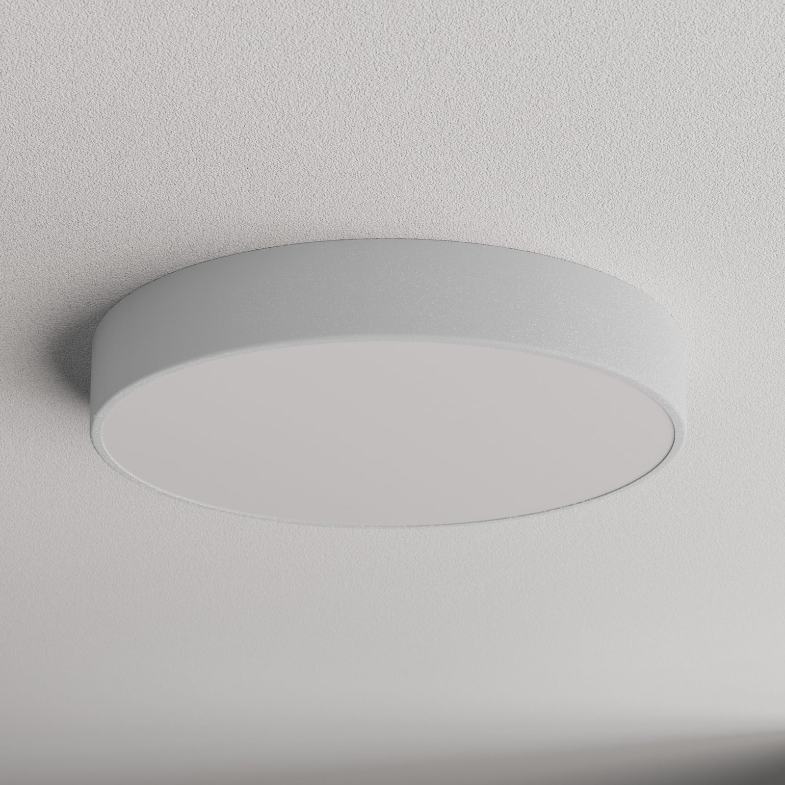Griestu lampa Cleo, Ø 50 cm, IP54, pelēka, metāls, E27