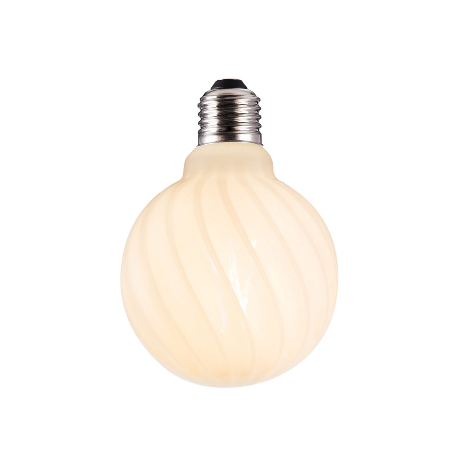Colors Twist LED-pære G95, E27, opal, 3.000 K, 7 W – Halo Design
