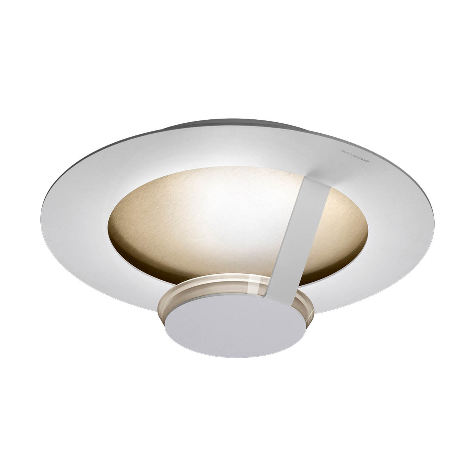 Onze onderneming Bekwaamheid Overweldigend GROSSMANN Flat LED plafondlamp, wit-goudbruin | Lampen24.be