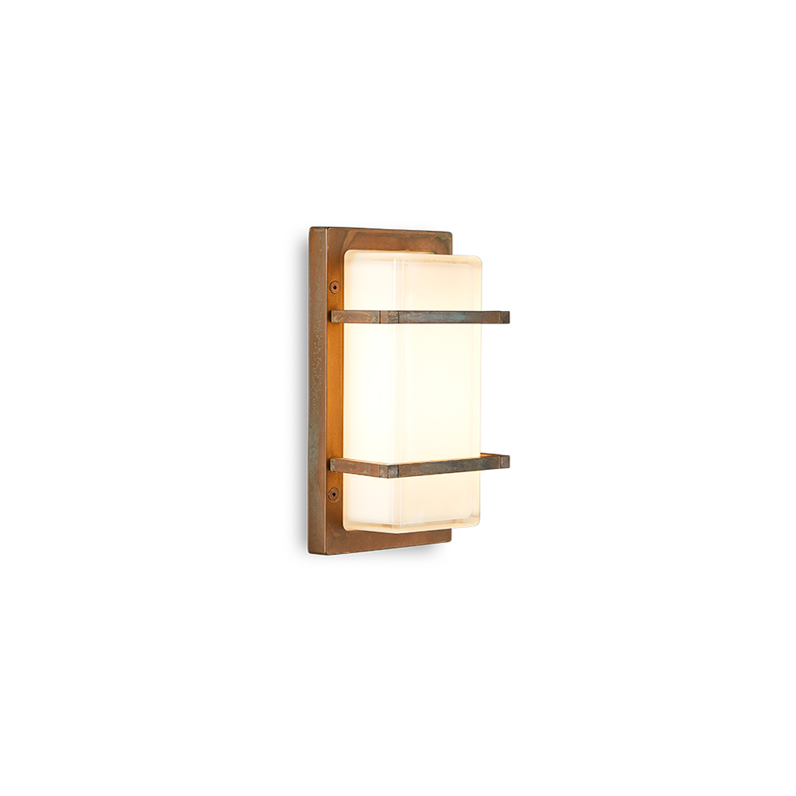 Außenwandleuchte Ice Cubic 3415, messing antik