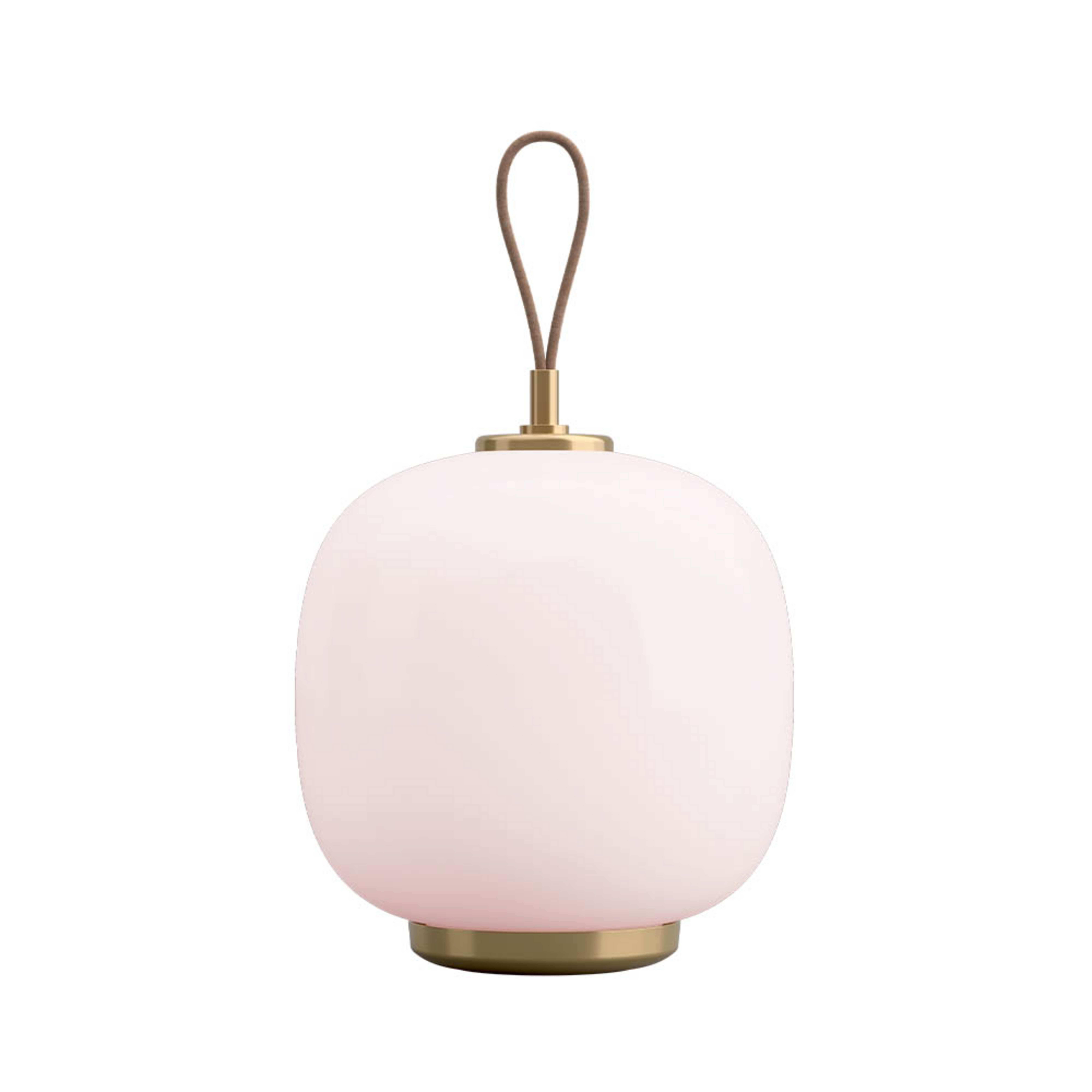 VL45 Radiohus Portable Bordlampe Brass/Glossy Pale Rose - Louis Poulsen