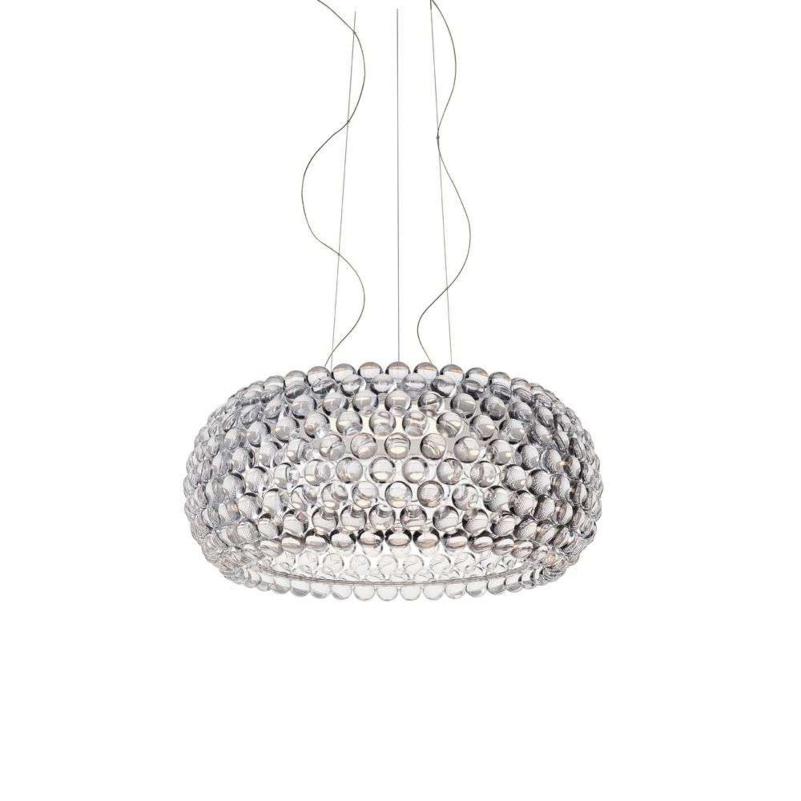 Caboche Plus LED Grande Lustră Pendul Dimmable 3,2m Transparent - Foscarini