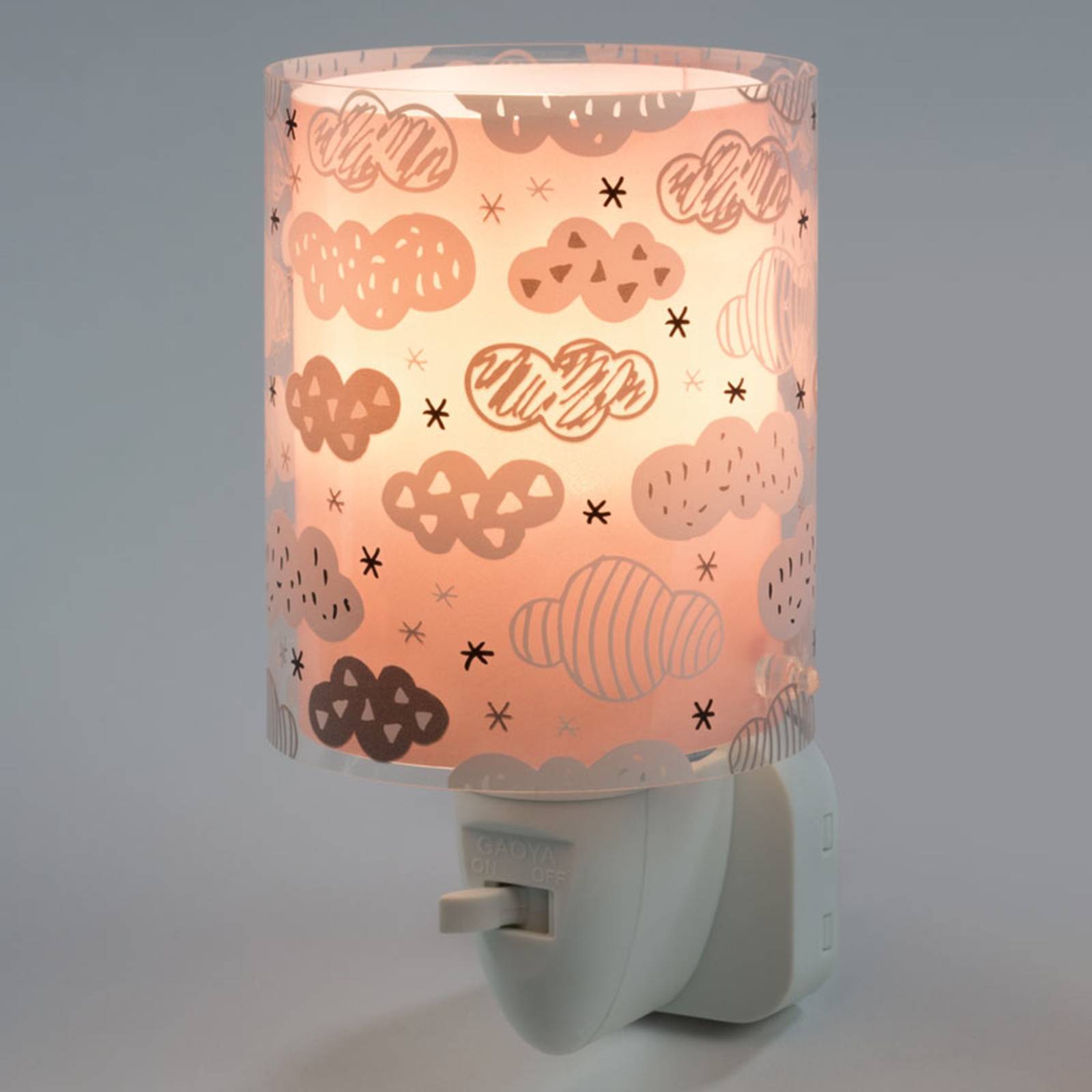 Vooruitzien Automatisch ~ kant LED nachtlamp Clouds met schakelaar, roze | Lampen24.nl