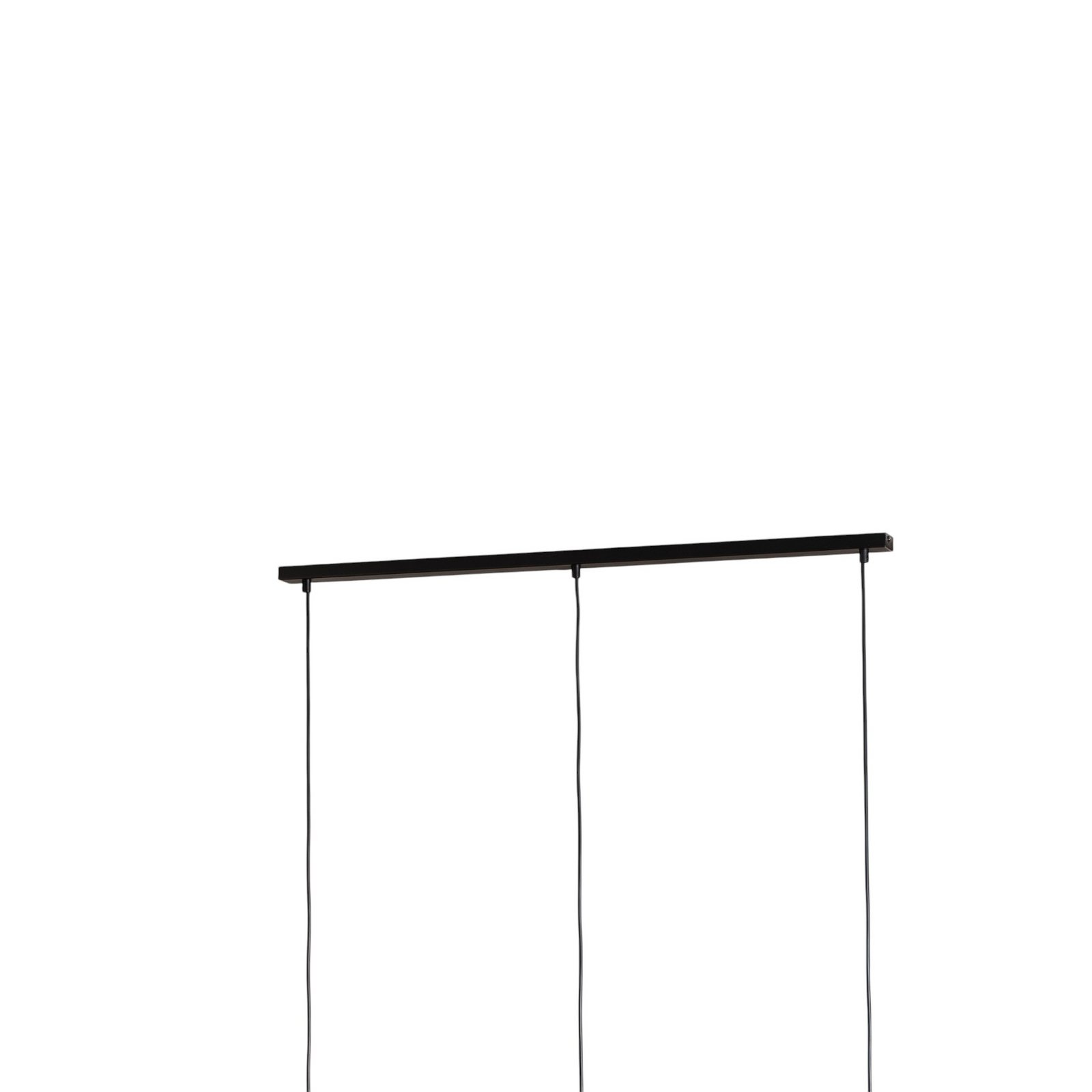 Esszimmerlampe Coco, Länge 115 cm, schwarz/rauchgrau, 3-flg.