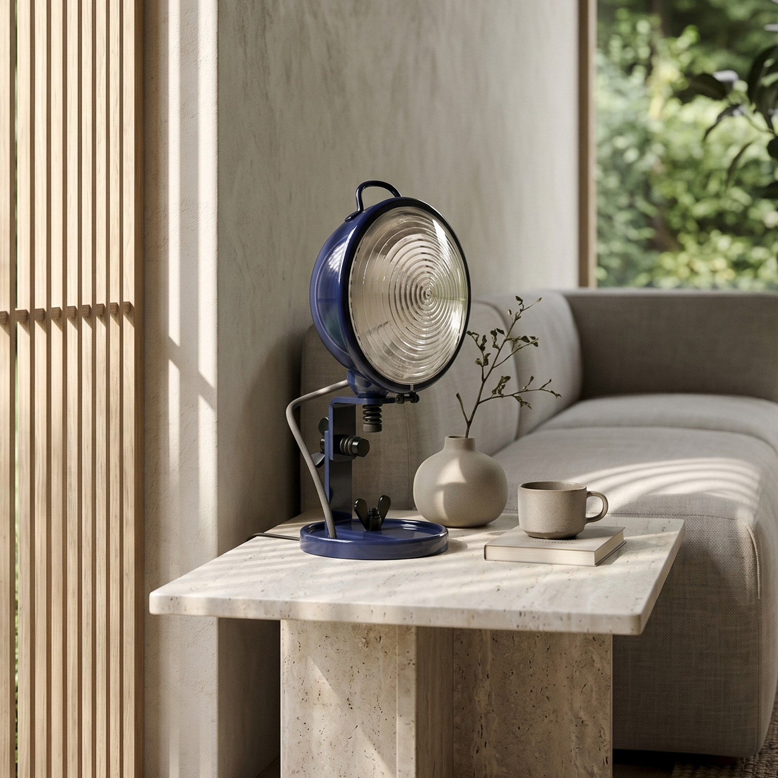 Aluminor Jeep table lamp, midnight blue, aluminium, glass, steel, E14 Aluminor Jeep table lamp, midnight blue, aluminium, glass, steel, E14