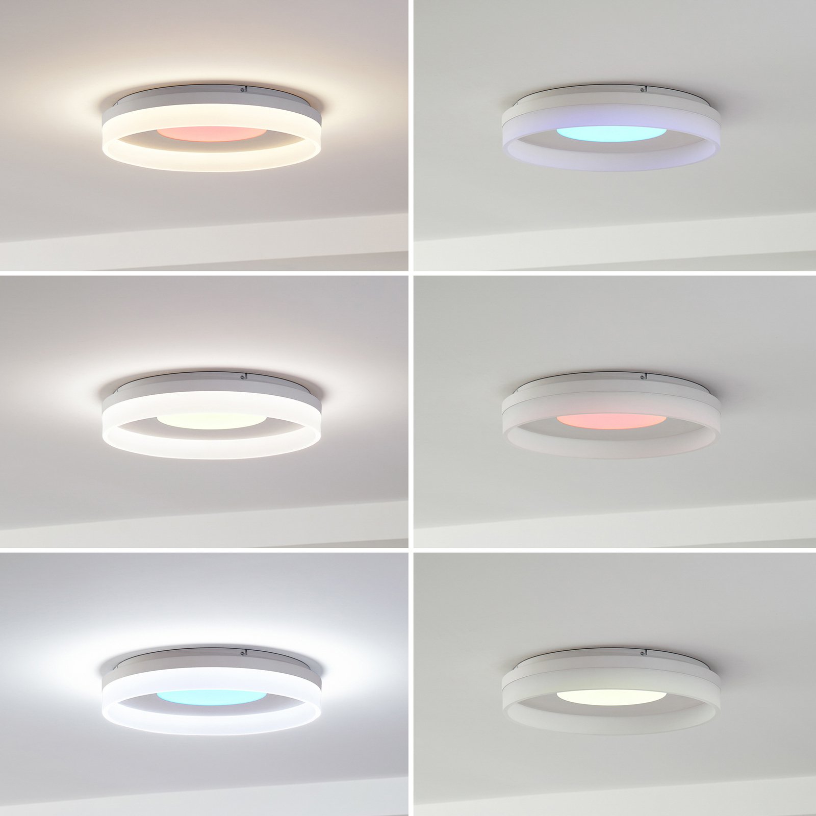Lucande Smart LED mennyezeti világítás Squillo fehér Tuya RGBW CCT