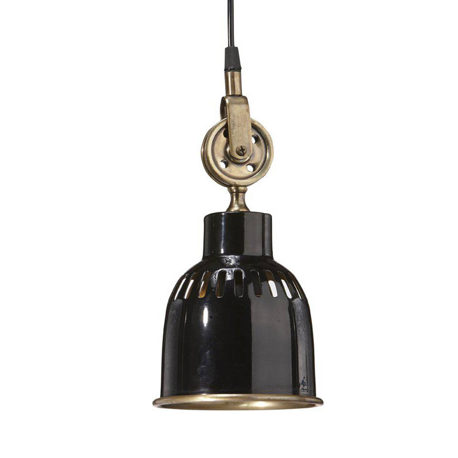 E-shop PR Home Cleveland závesná lampa 14cm čierna/mosadz