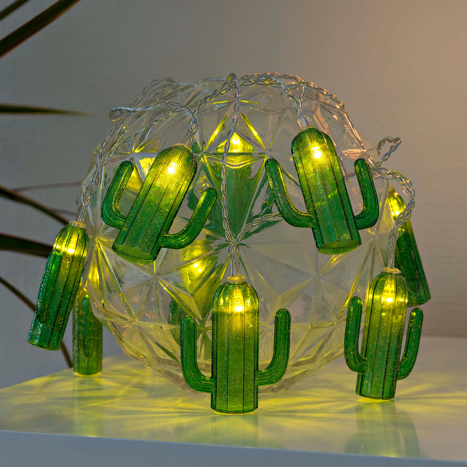 Łańcuch świetlny LED Kaktusy, na baterie