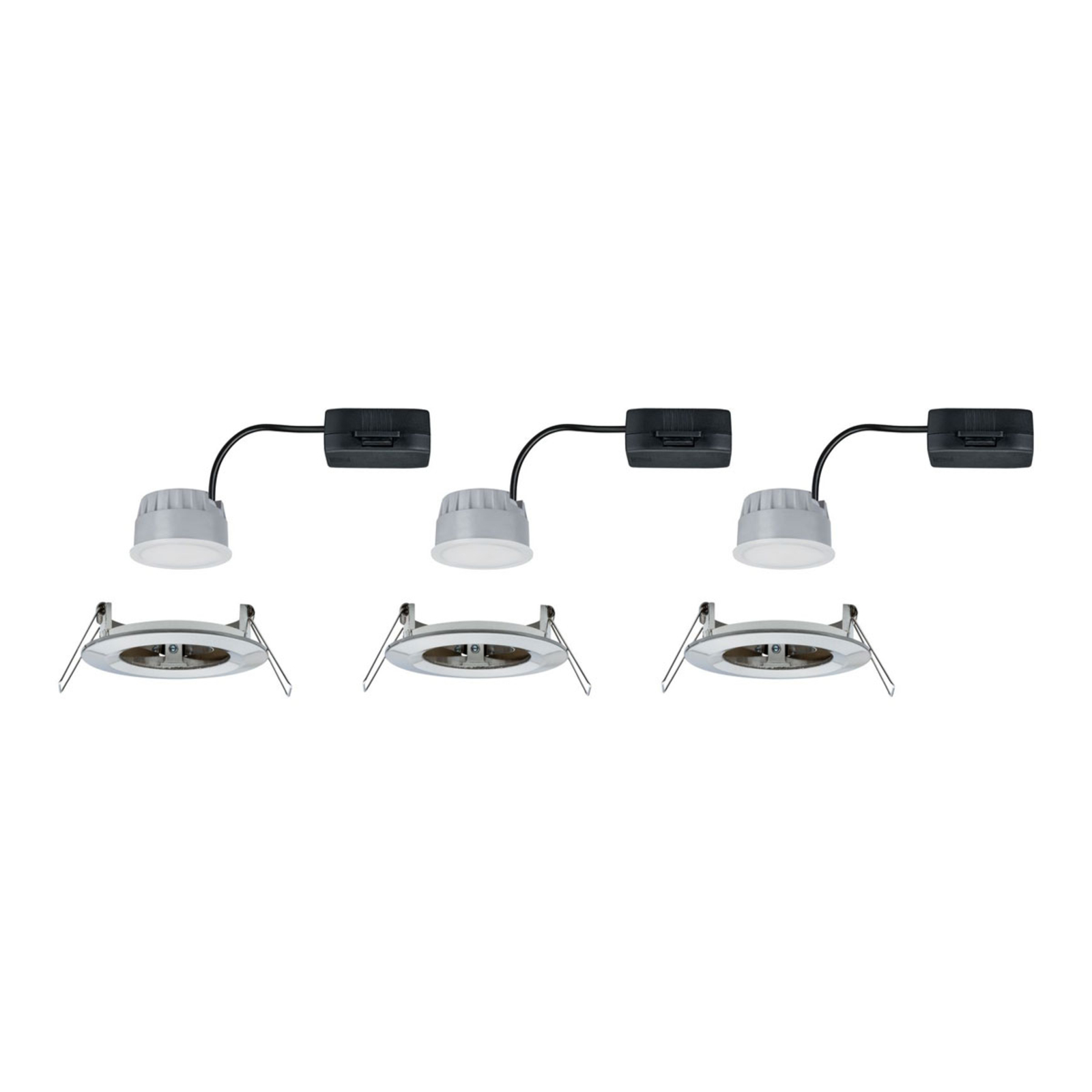 Paulmann LED-Einbauspot Nova Coin 3er eisen rund dimmbar