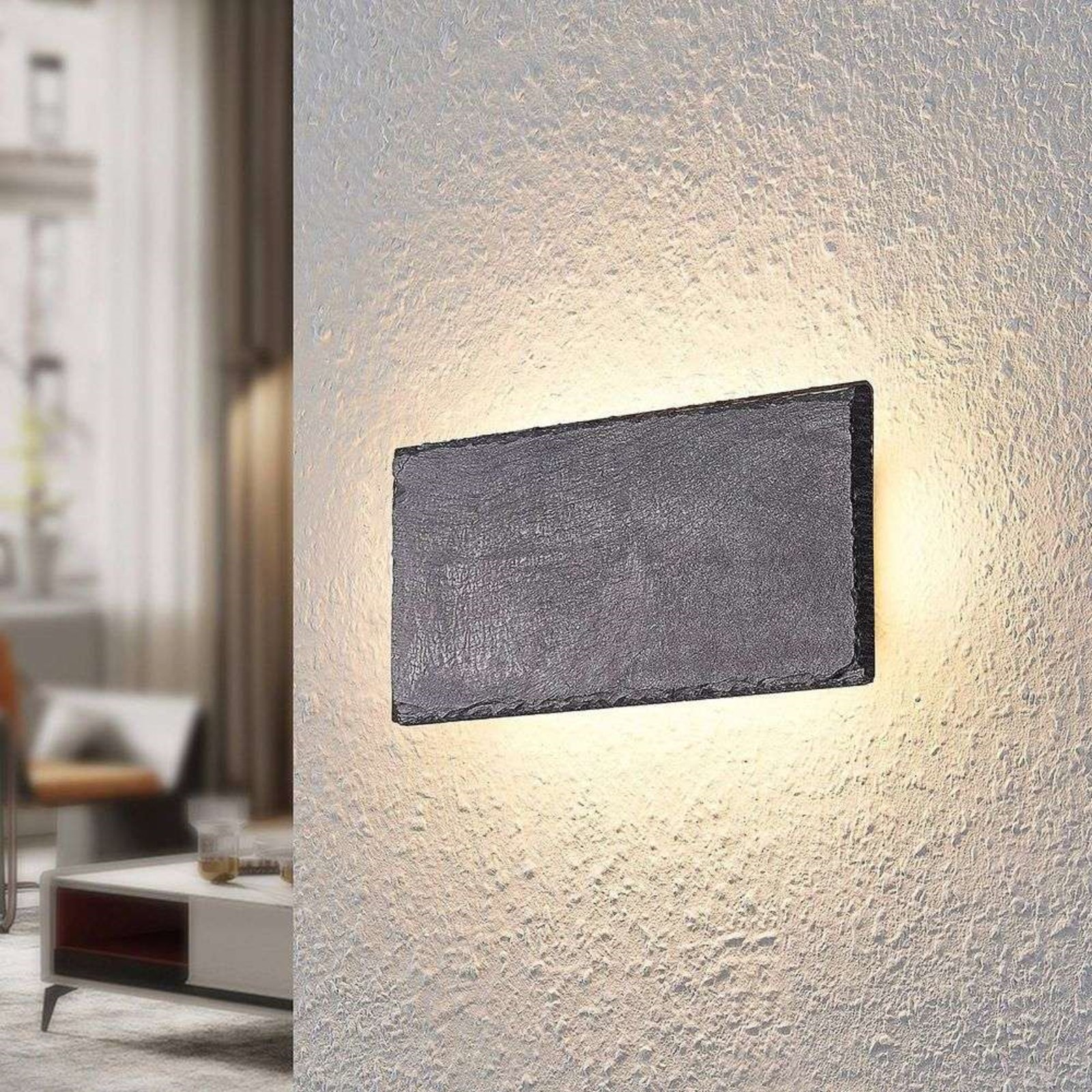 Peetu Square LED Fali Lámpa Black - Lindby