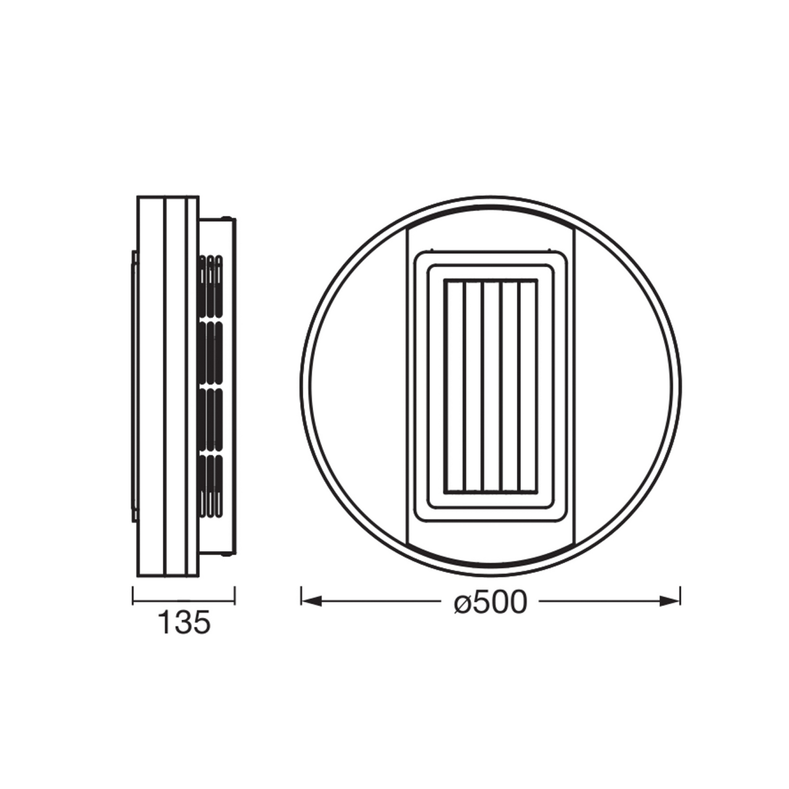 OSRAM LED ceiling fan GRILL, Ø 50 cm, white, with remote control