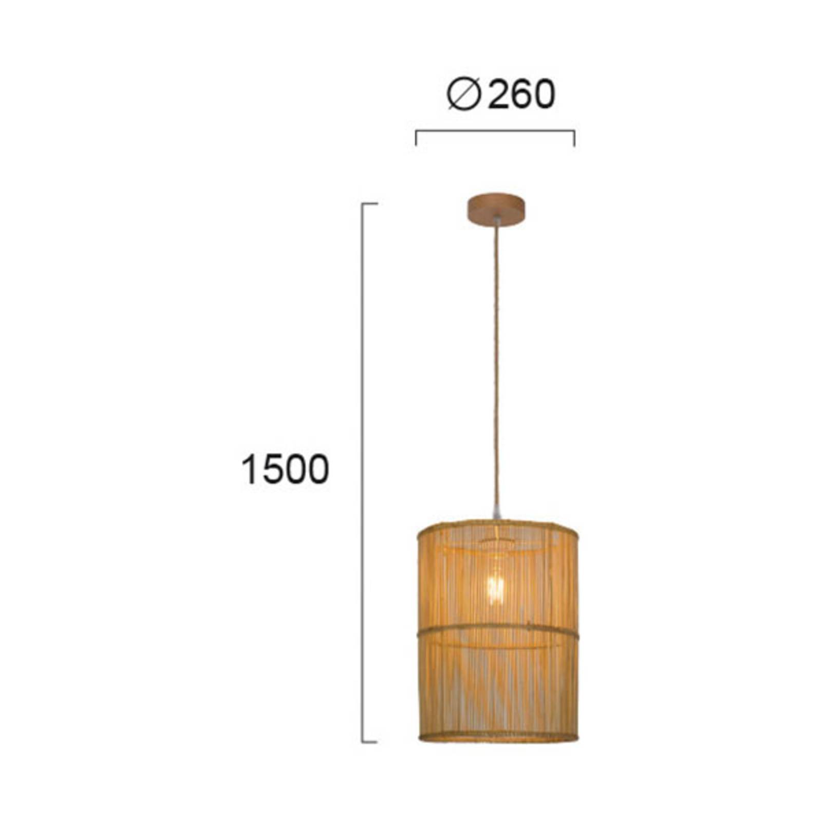 Viokef Suspension Anteo en rotin cylindrique