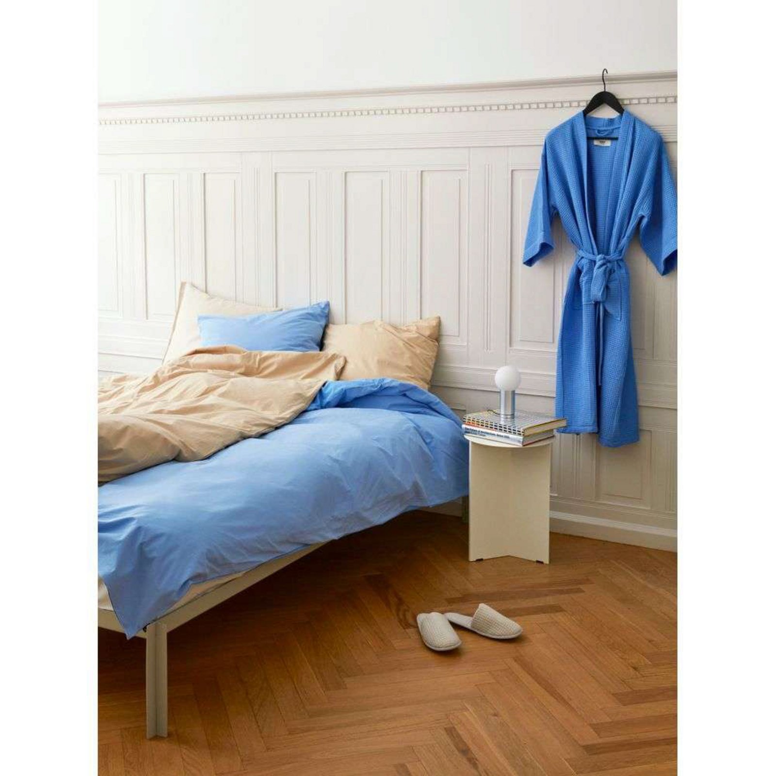 Waffle Bathrobe Sky Blue - HAY