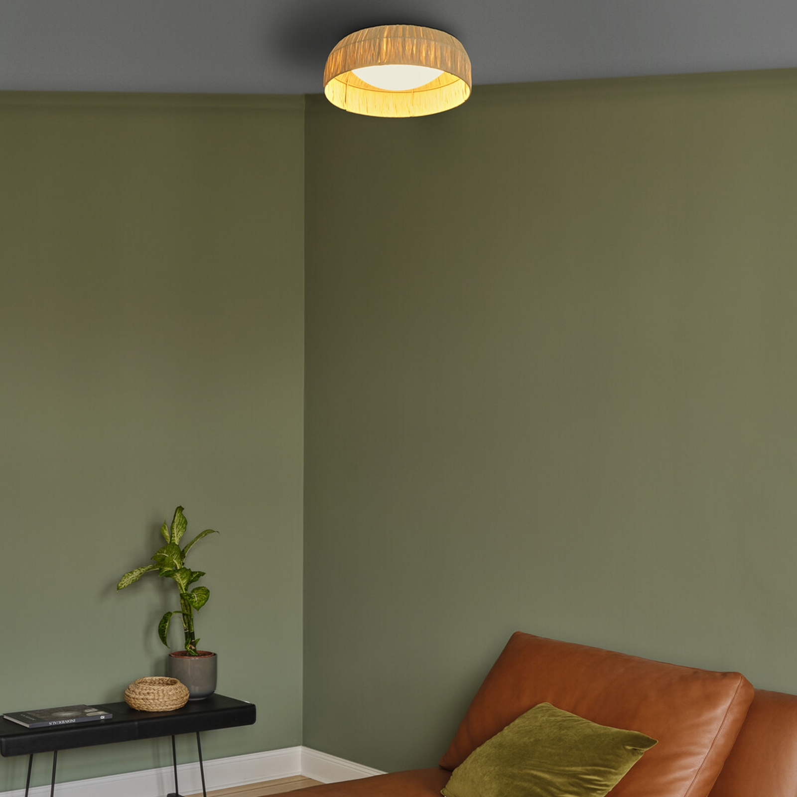 Plafonnier LED OSRAM Decor Bamboo Paper, Ø 40 cm, bambou