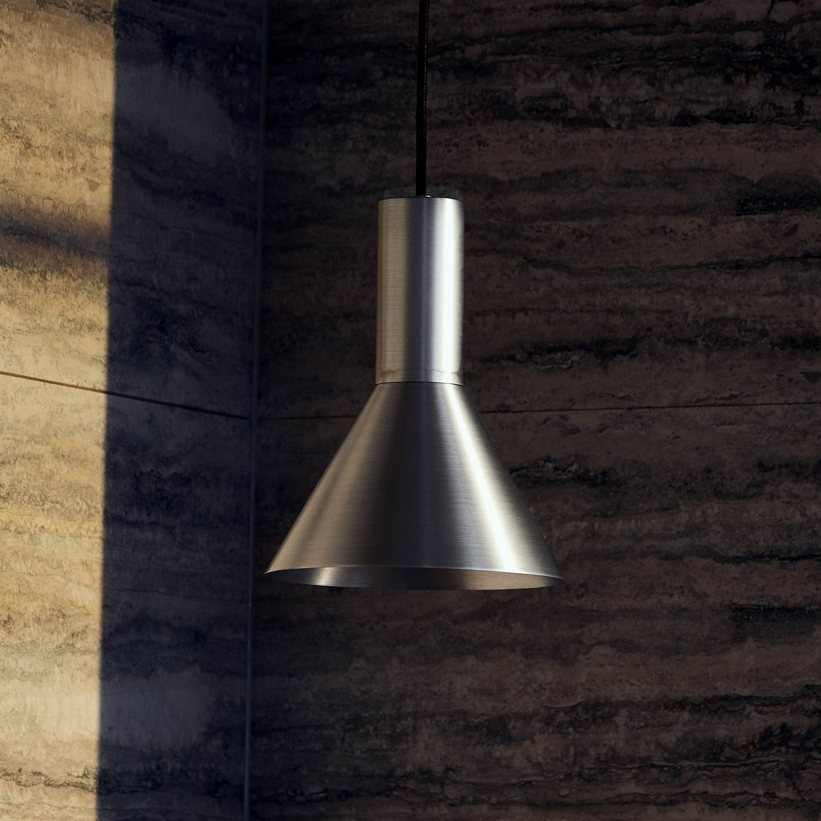 Suspension FRANDSEN Lyss, couleur aluminium, métal, Ø 18 cm, E27