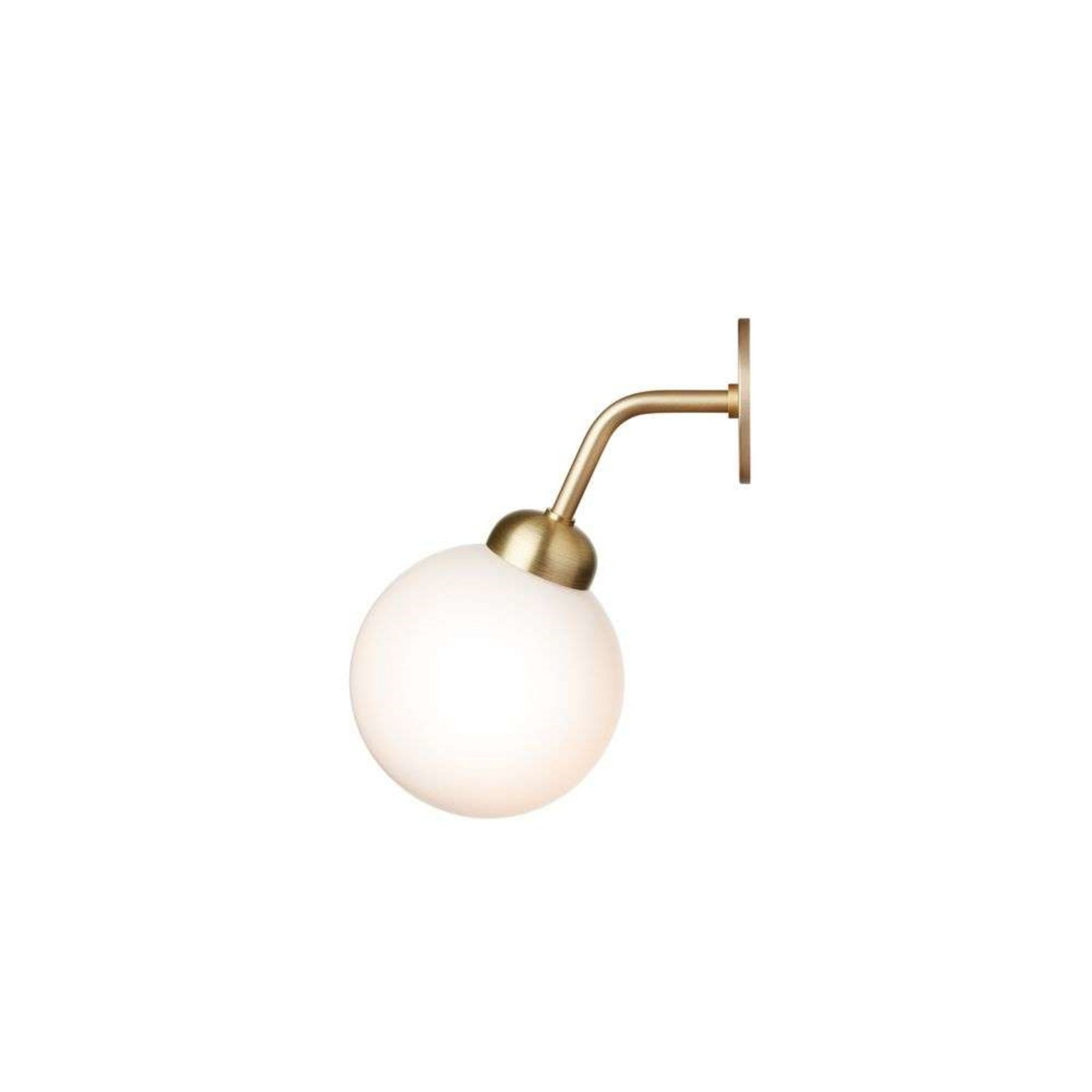 Nuura wandlamp Apiales vast bedraad 22 cm, messing/opaal