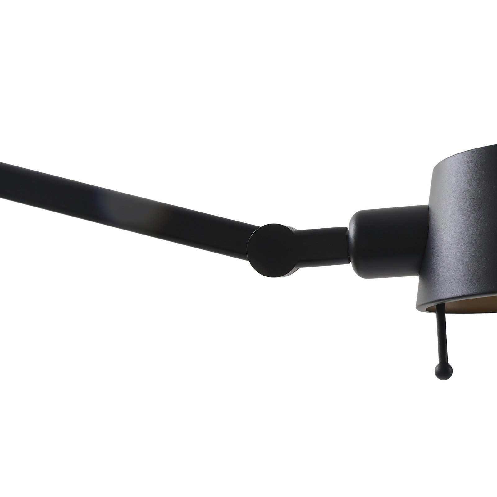 Lampă de podea Lucande Silka, înălțime 216 cm, negru, metal