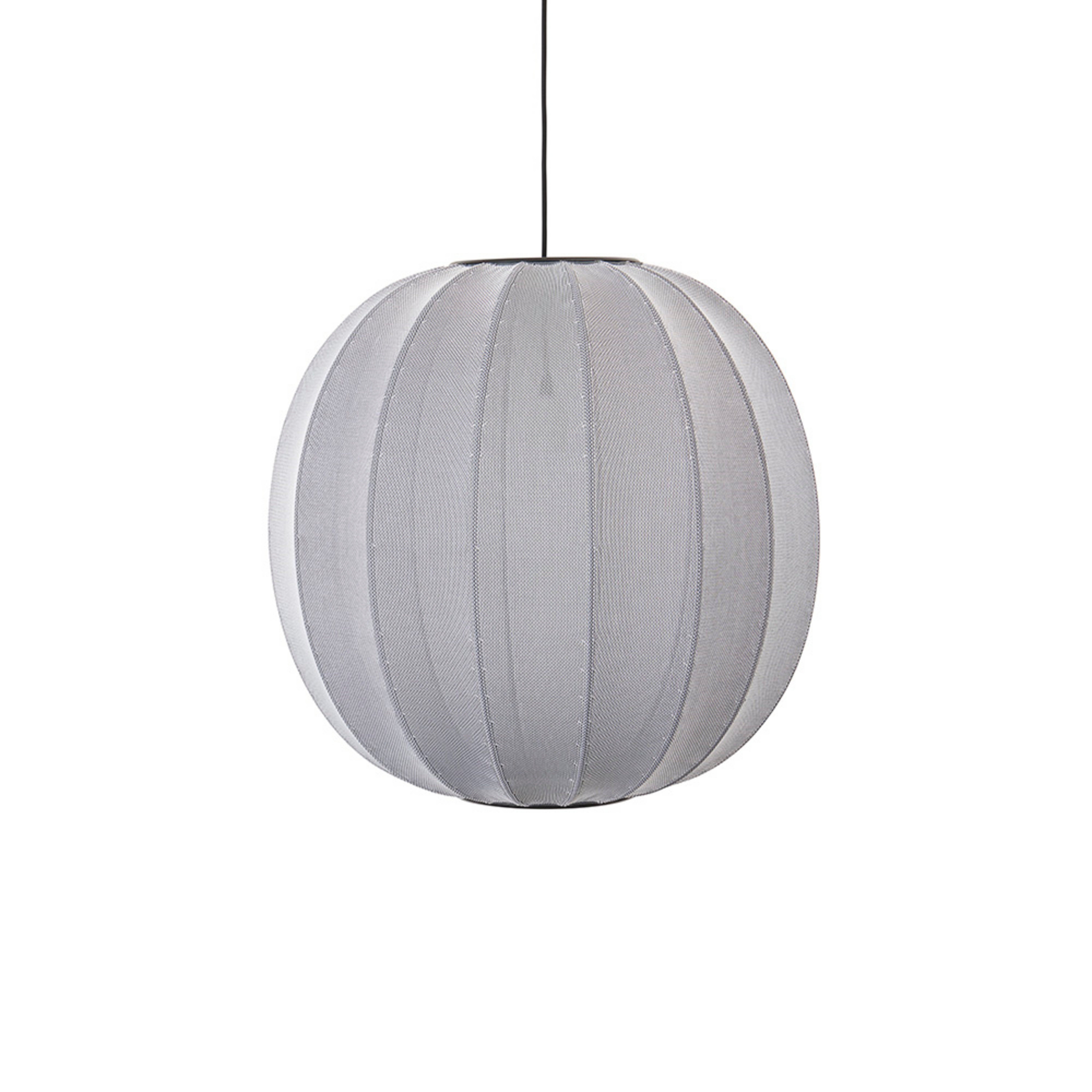 Knit-Wit 60 Round Lampada a Sospensione Silver - Made By Hand