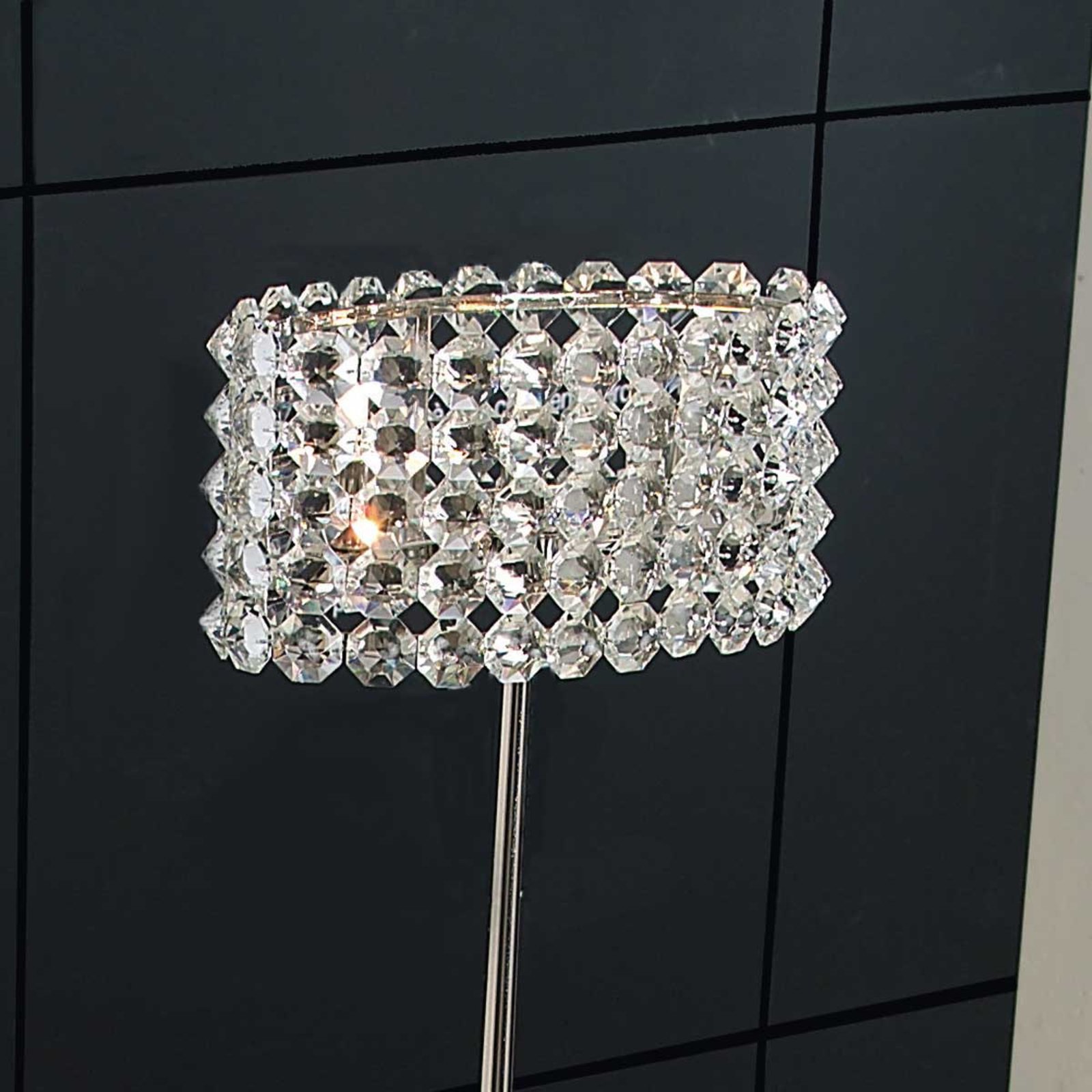 BACCARAT křišťálová stojací lampa, průhledná