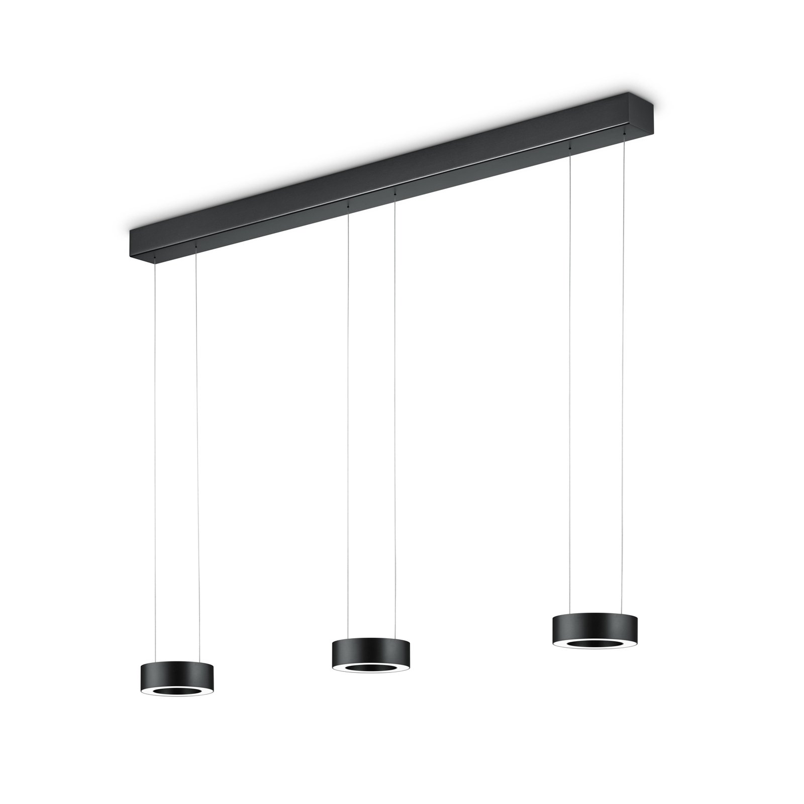 Suspension LED Zera, noir, commande gestuelle