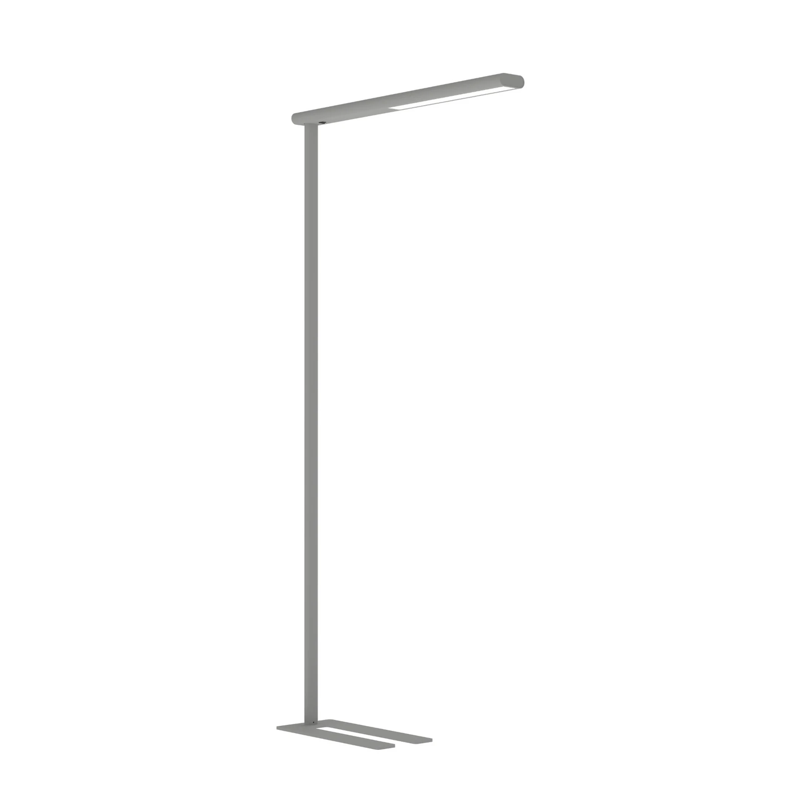 LED-golvlampa till kontor MAULjet, silverfärgad, höjd 195 cm