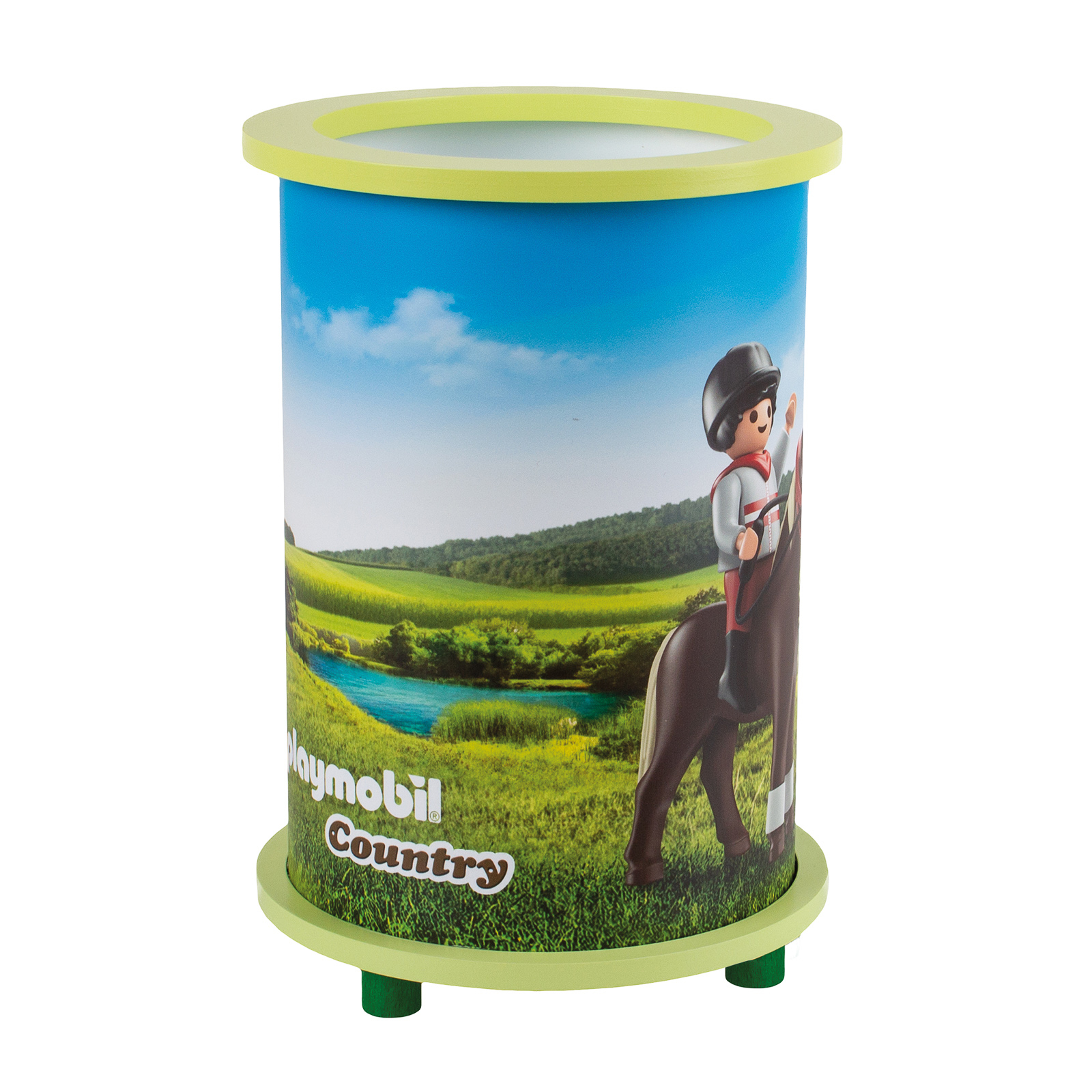 Elobra 25/15 PLAYMOBIL Country table lamp, for Children's Room, wood, plastic, E14, 40 W, energy efficiency: A++, H: 25 cm