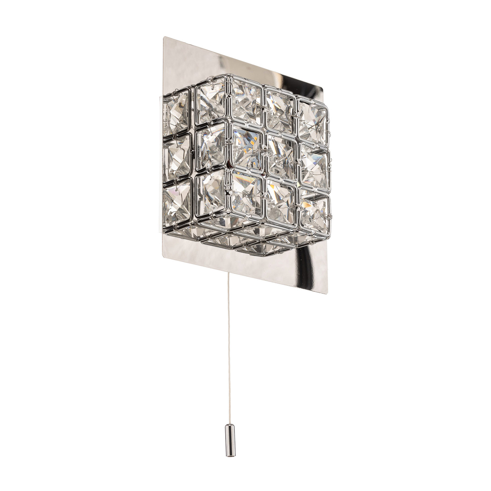 Imogen LED wall light with sparkling crystals