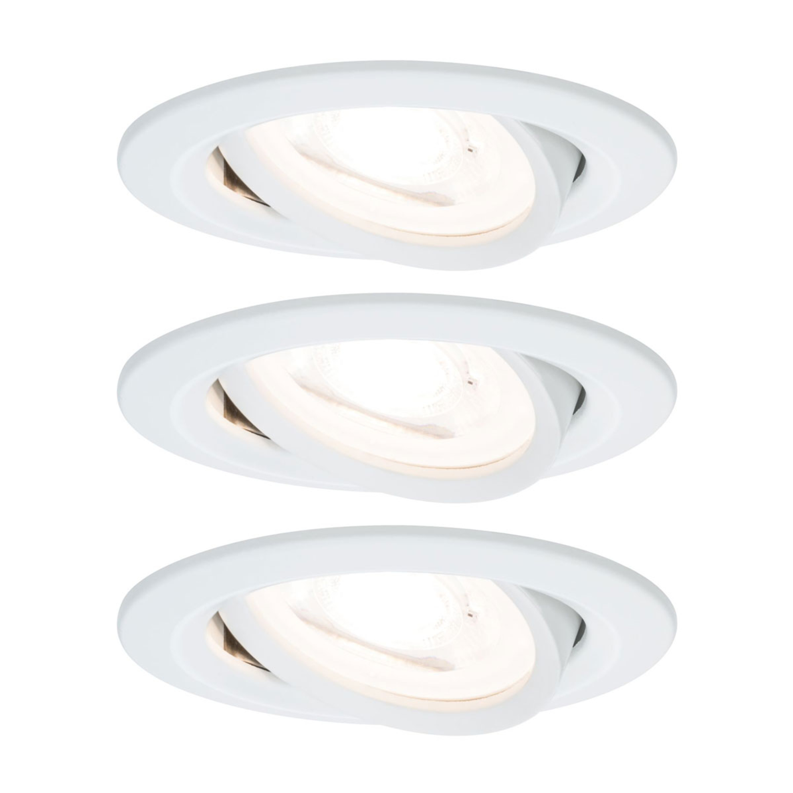 Paulmann 3 spot Nova round swivelling/3-way dimmable