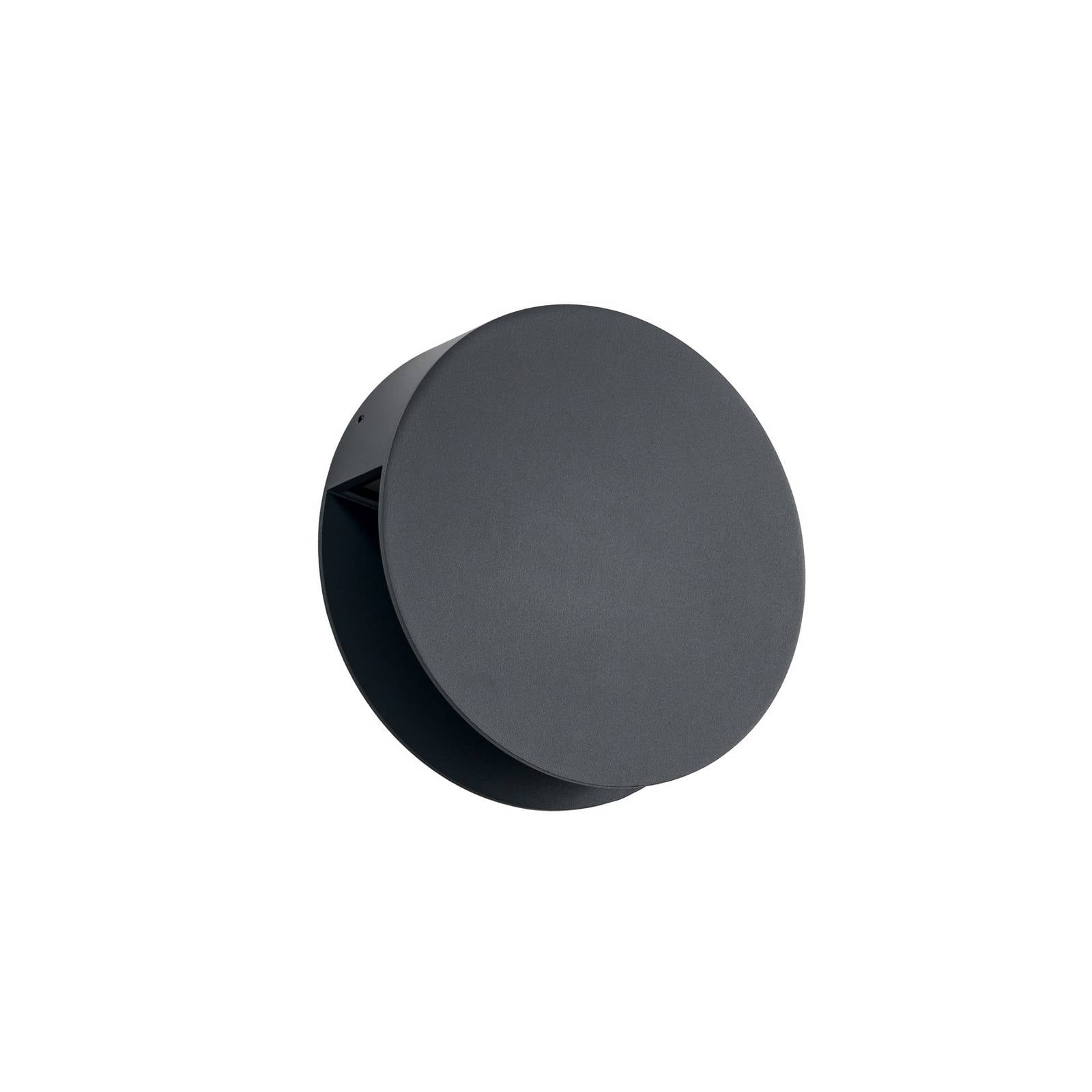 Lucande LED-Außenwandlampe Advero, anthrazit, Hausnummer CCT