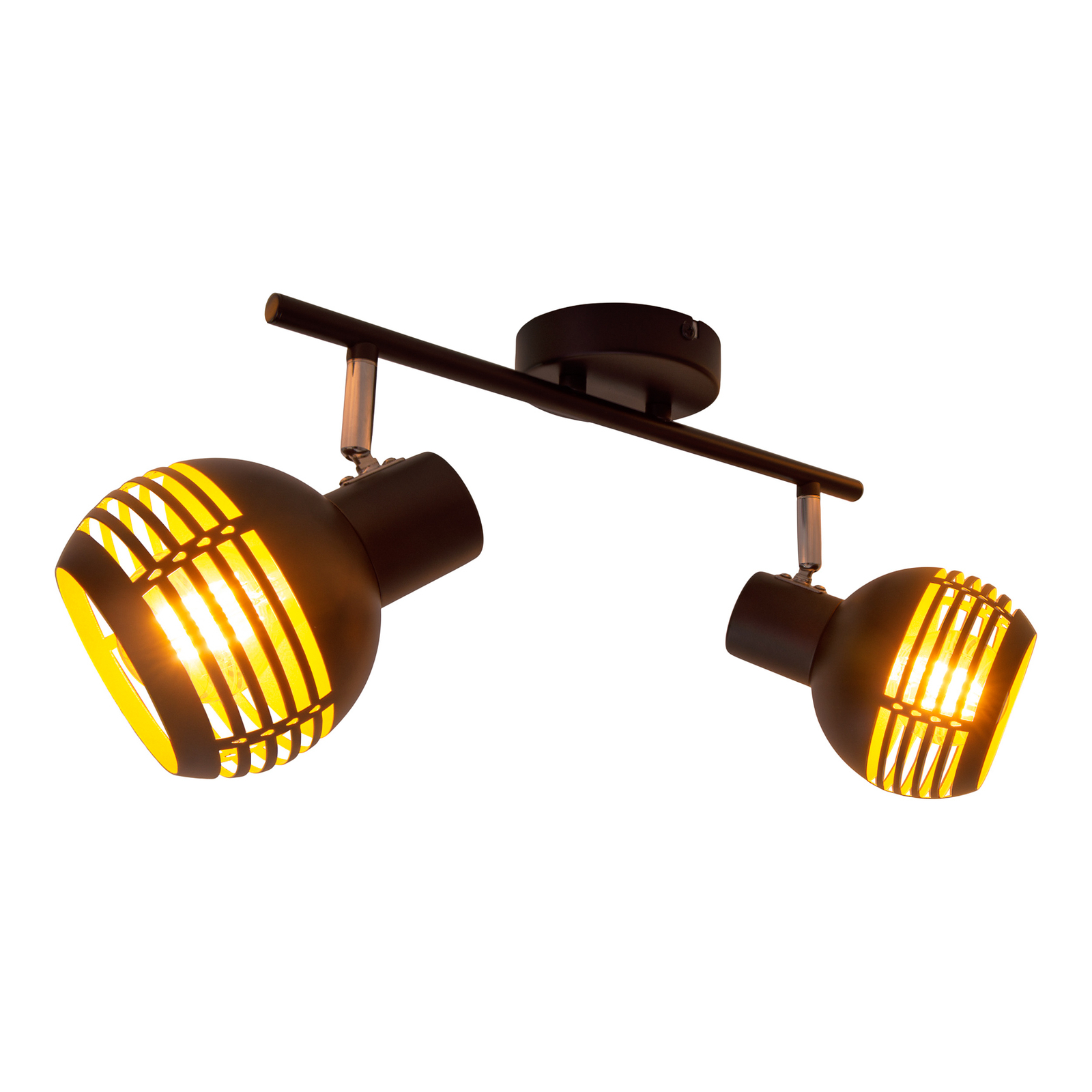 Plafondlamp Casco, 2-lamps, zwart