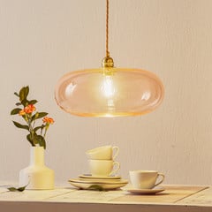 EBB & FLOW Horizon hængelampe rosé-guld, Ø 36cm