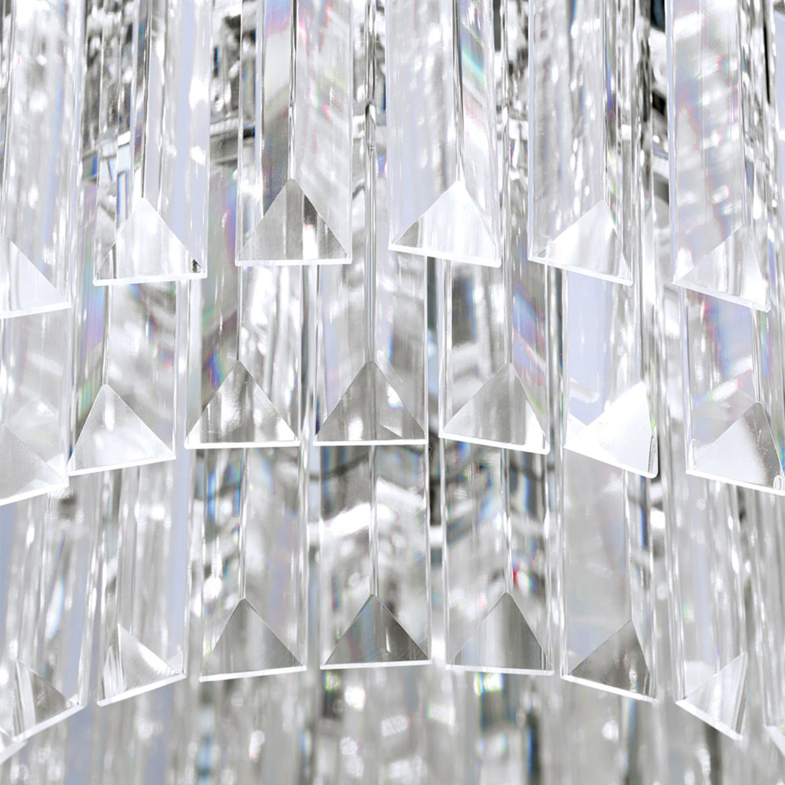 Prism LED ceiling light with crystal glass prisms Lights.co.uk