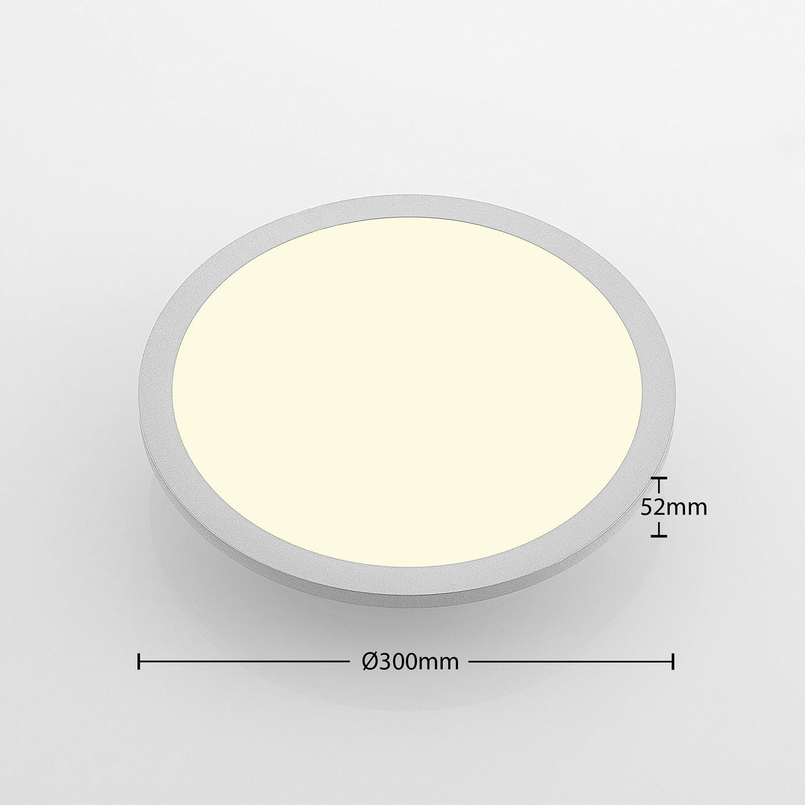 Lampa sufitowa LED Narima, 4000 K, Ø 30 cm, srebrny