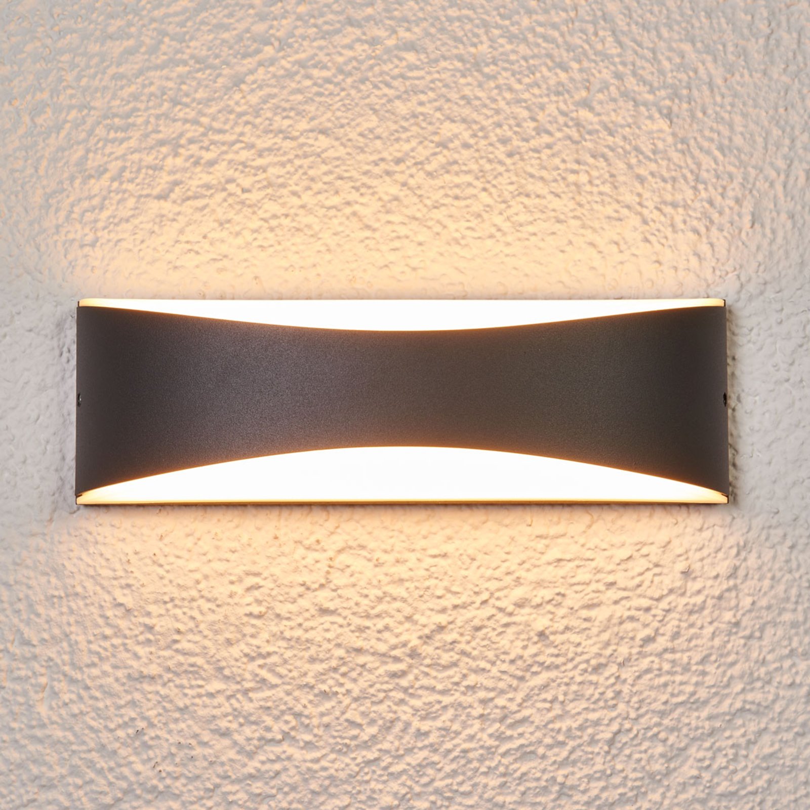 Akira LED Candeeiro de Parede Exterior Anthracite - Lucande