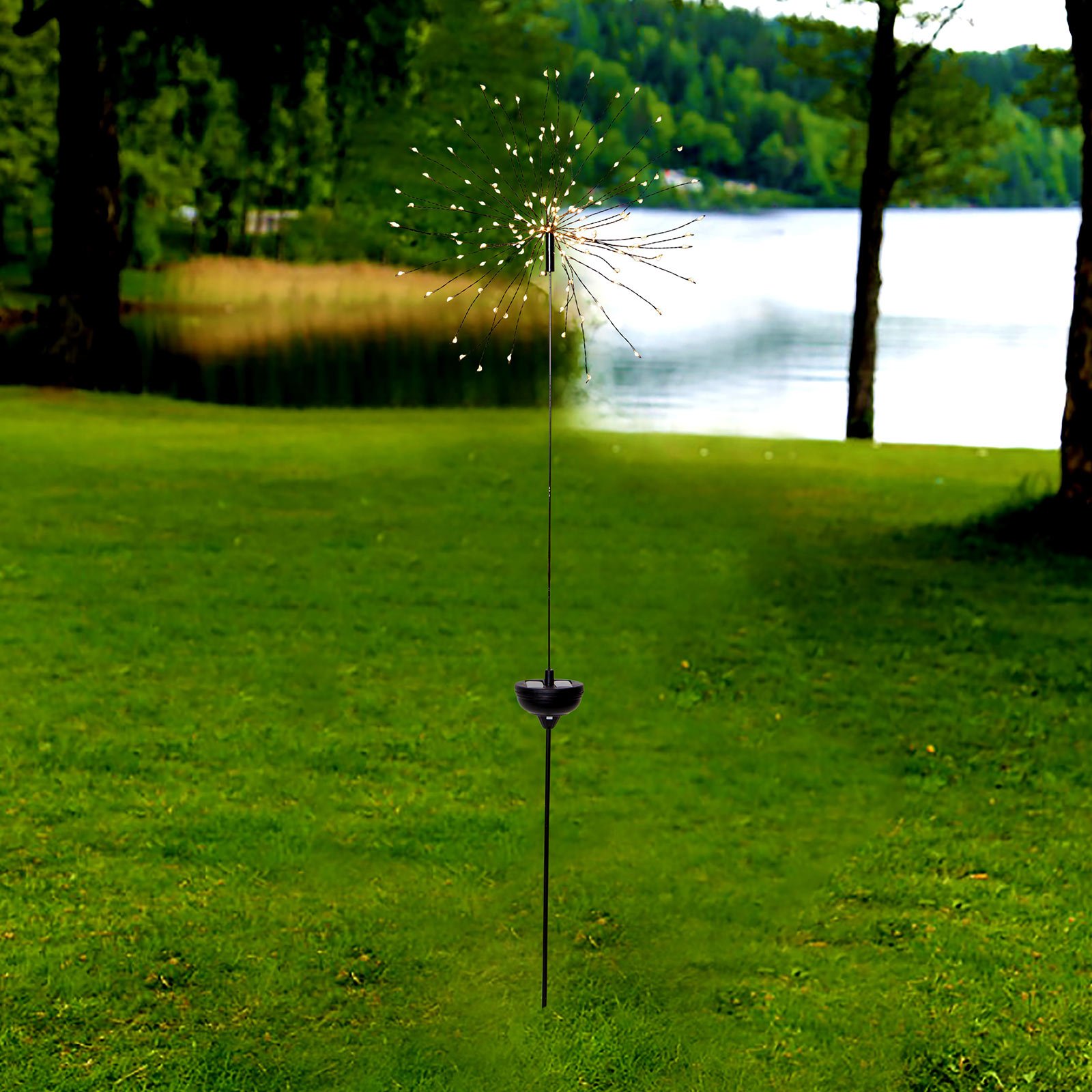 Lámpara LED solar Firework pica de tierra, 100 cm