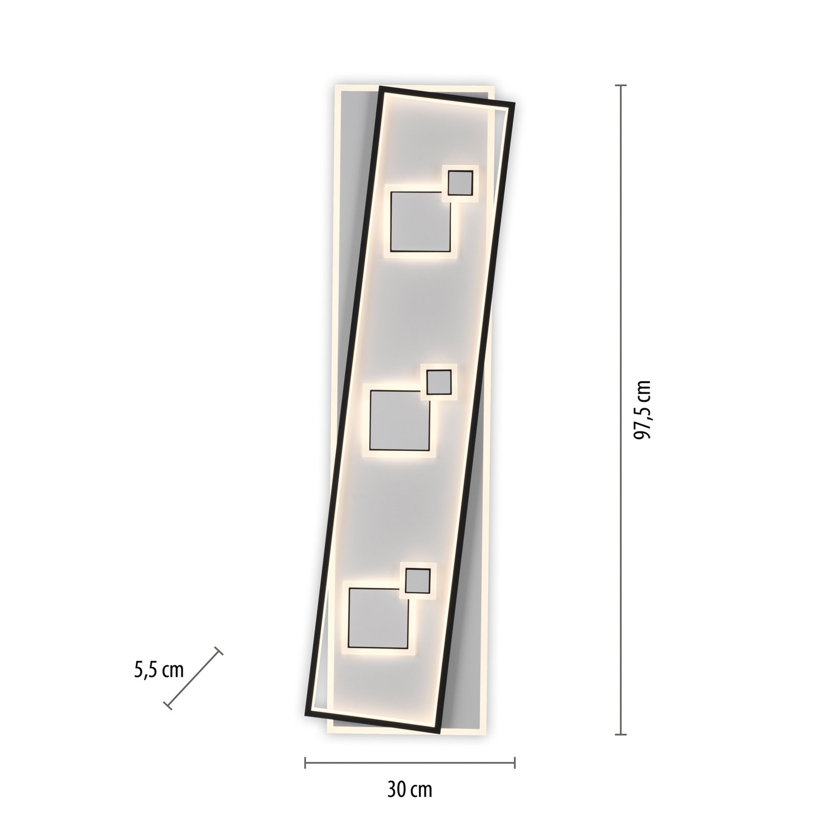 Stropna svetilka Mailak LED, dolžina 97 cm